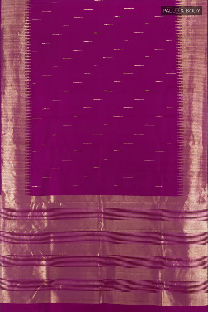 Purple Kanjivaram Silk Saree - Image 5