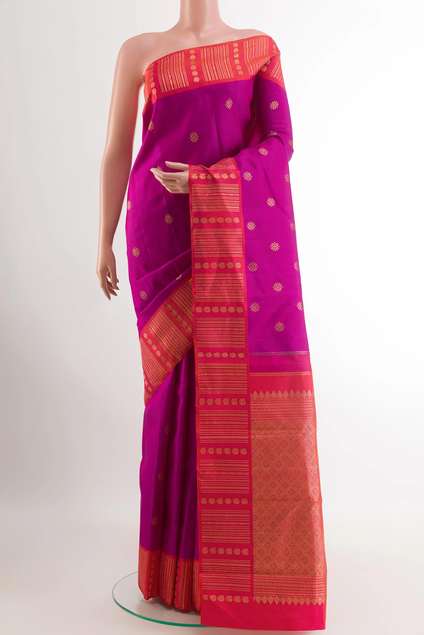 Purple Kanjivaram Silk Saree