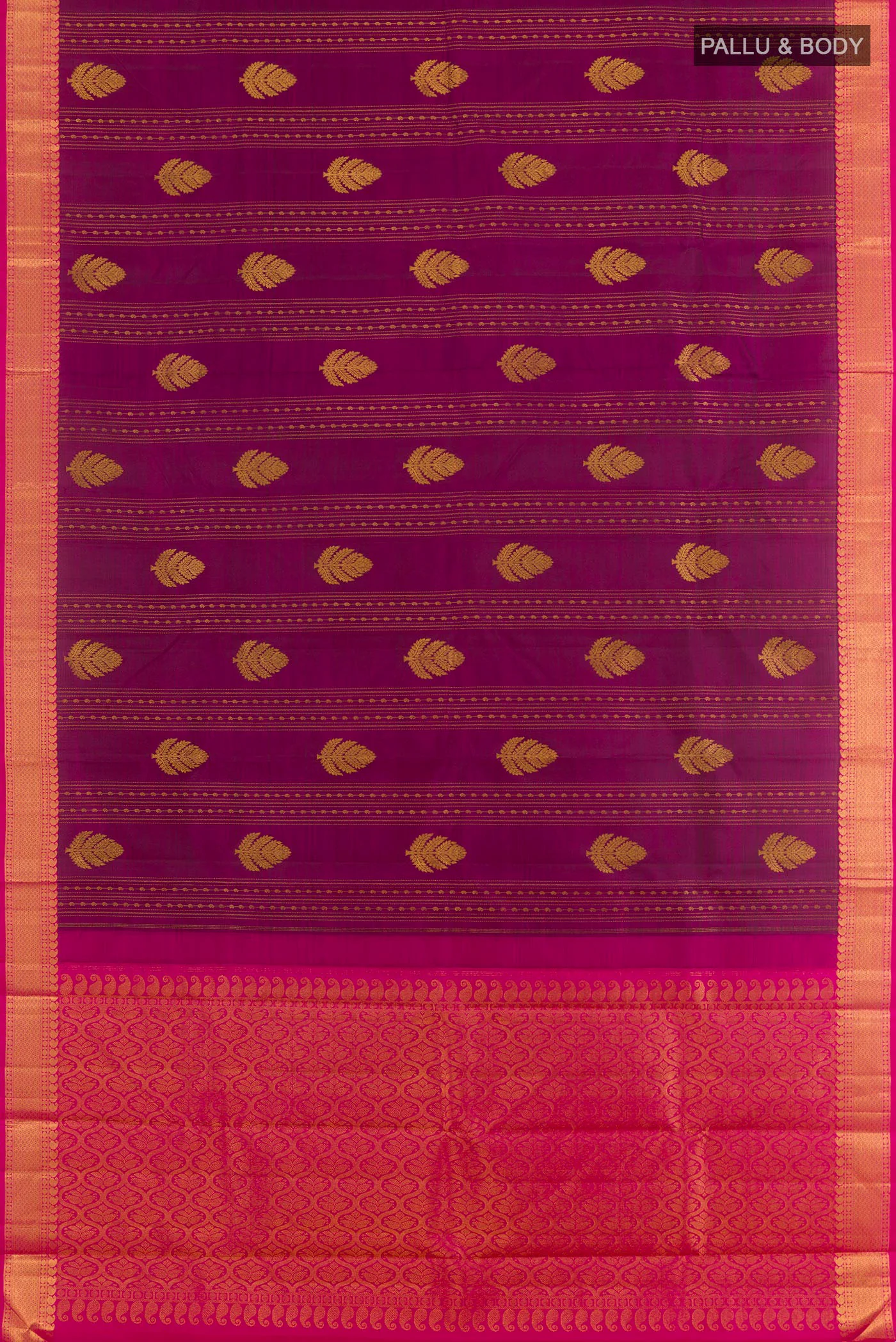 Purple Kanjivaram Silk Saree - Image 3