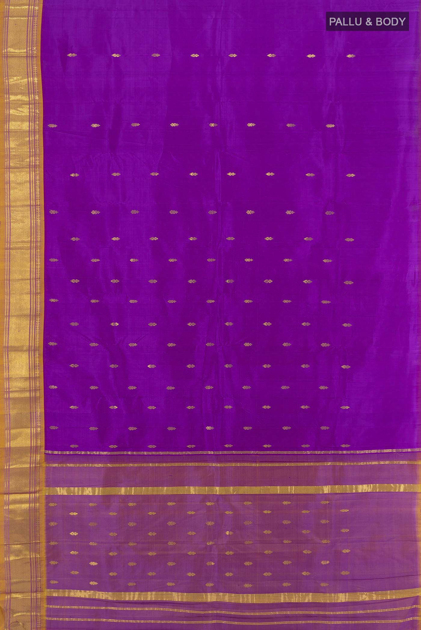 Violet Kanjivaram Silk Saree - Image 4