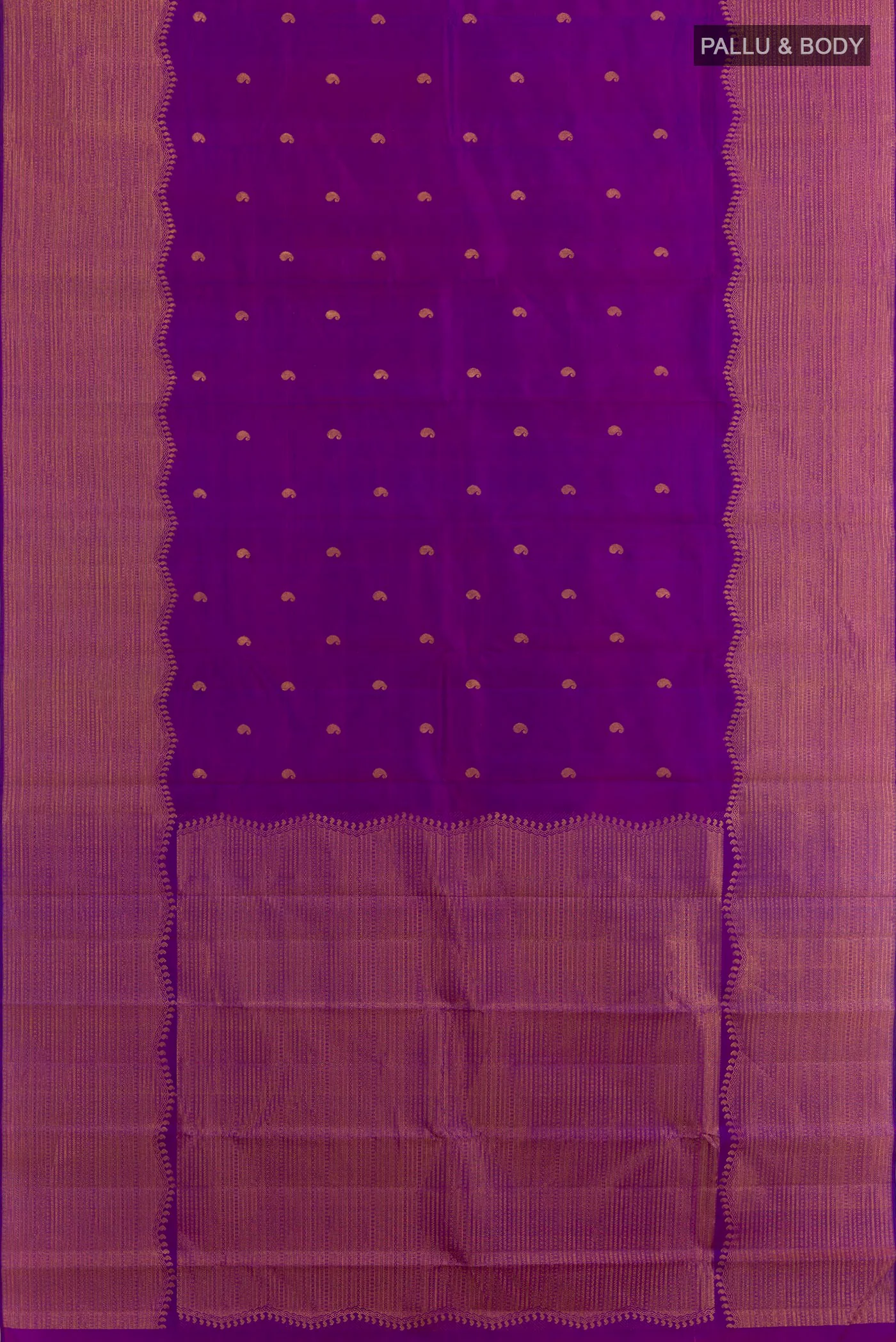 Purple Kanjivaram Silk Saree - Image 5