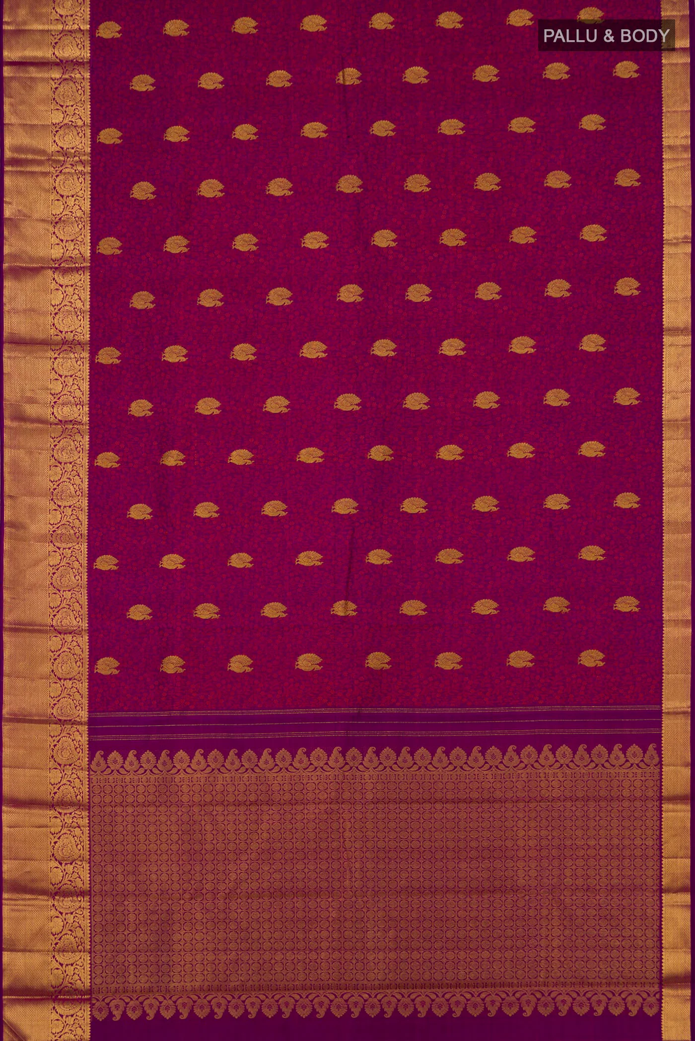 Purple Kanjivaram Silk Saree - Image 5