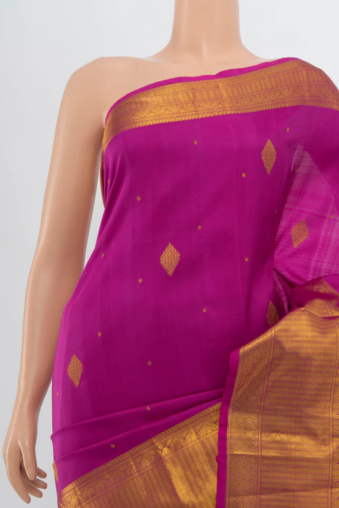 Purple Kanjivaram Silk Saree - Image 2