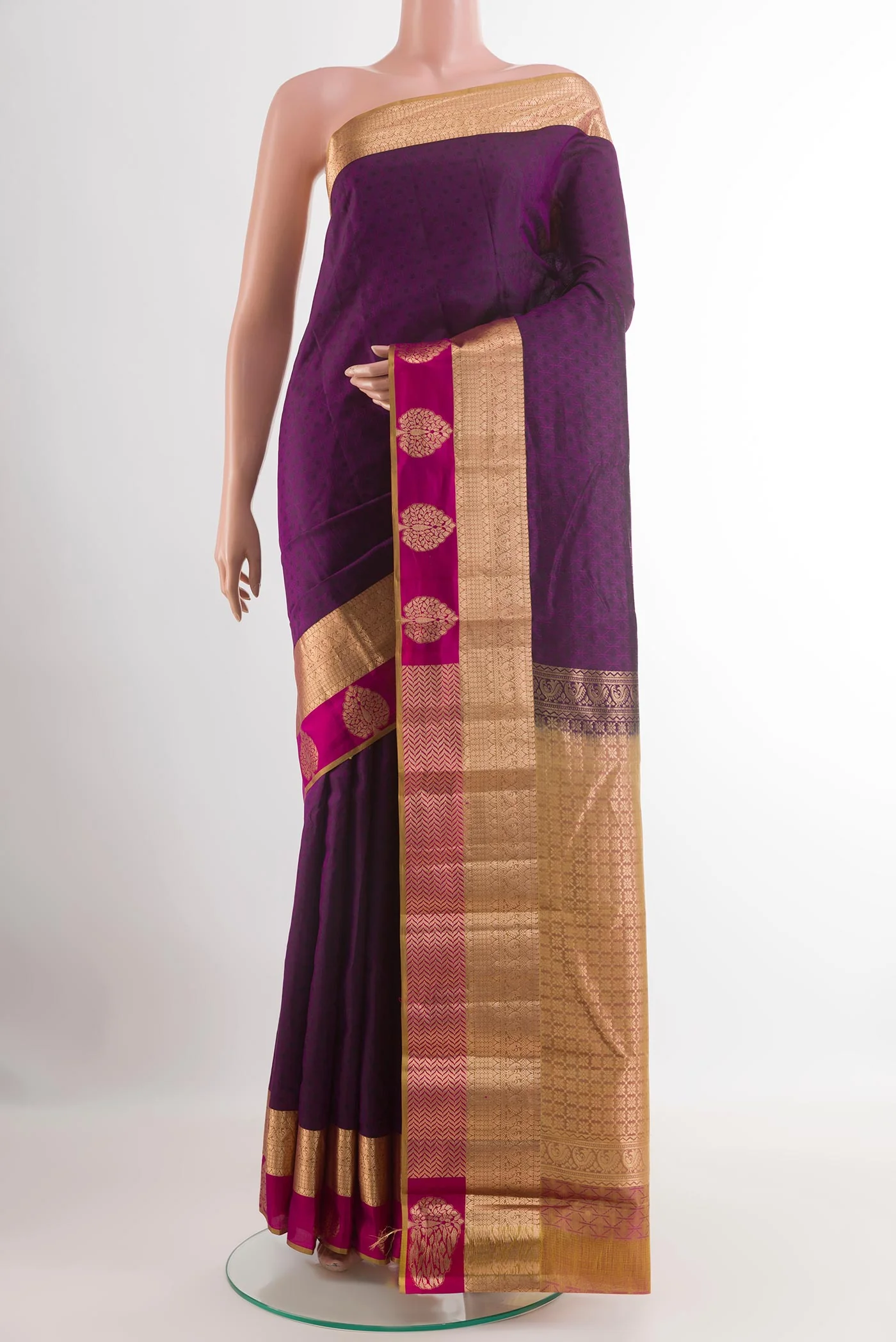 Purple Kanjivaram Silk Saree
