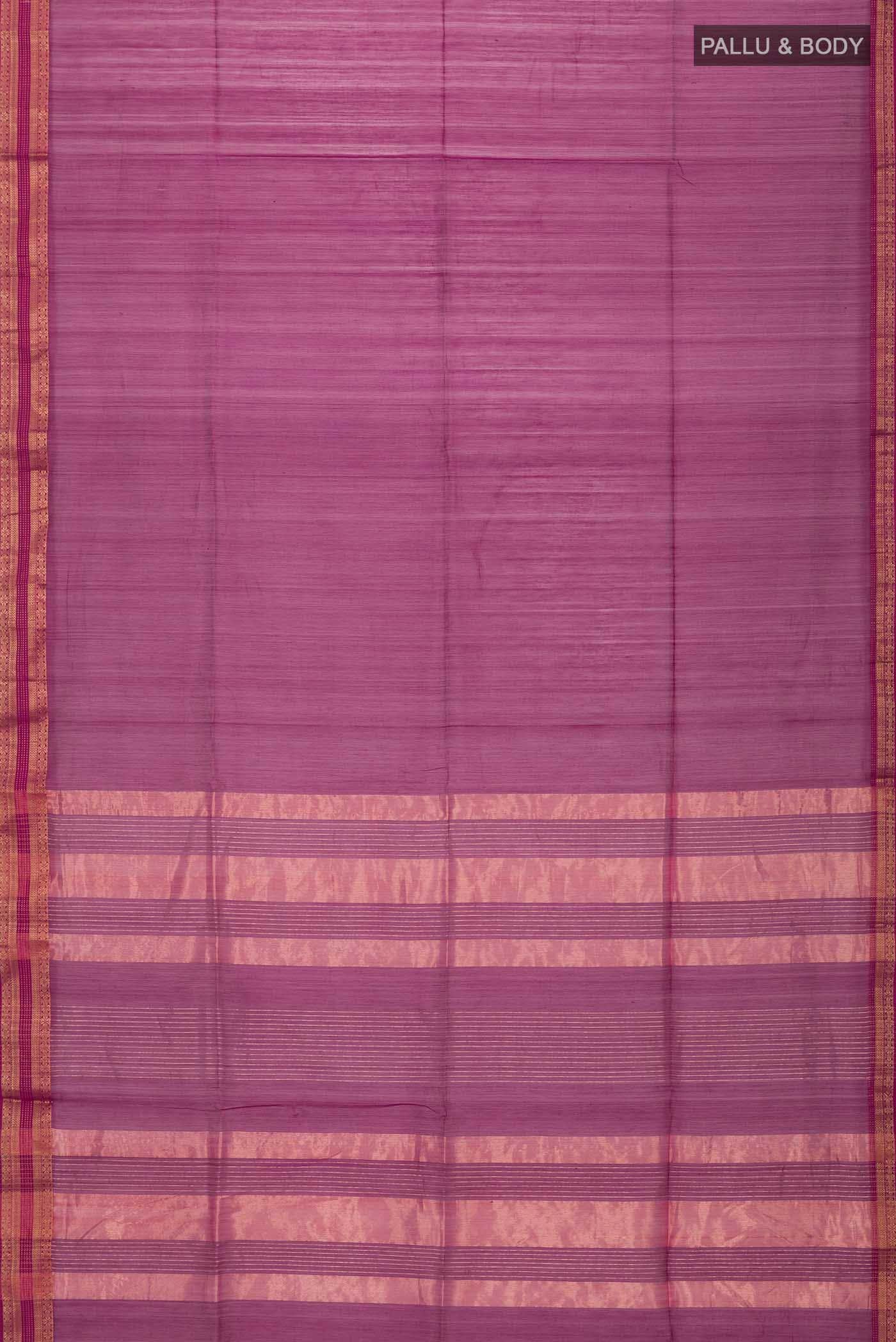 Purple Maheshwari Silk Saree - Image 2