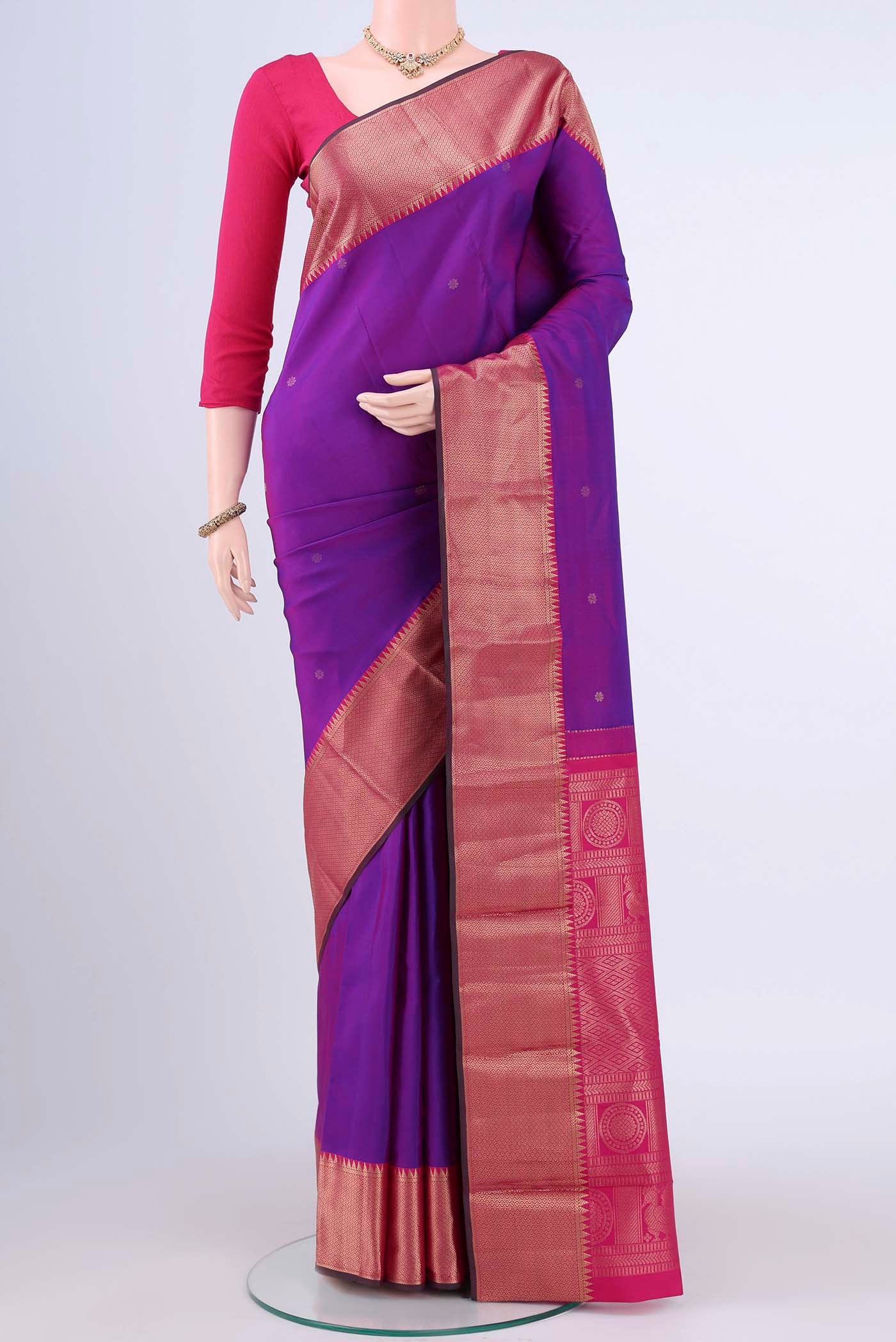 Purple Nangavalli Silk [ Salem ] Saree