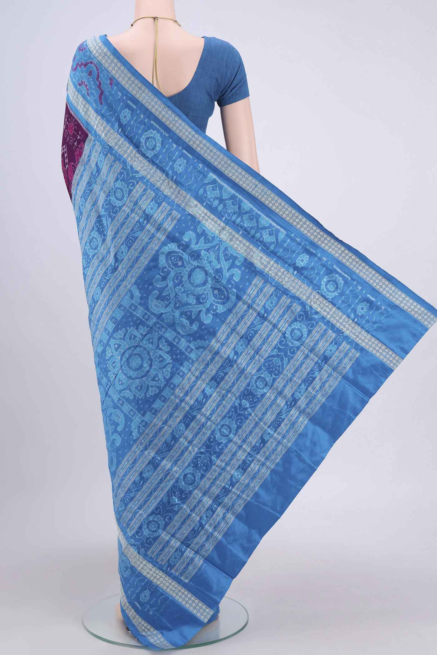 Purple Orissa Silk Saree - Image 3