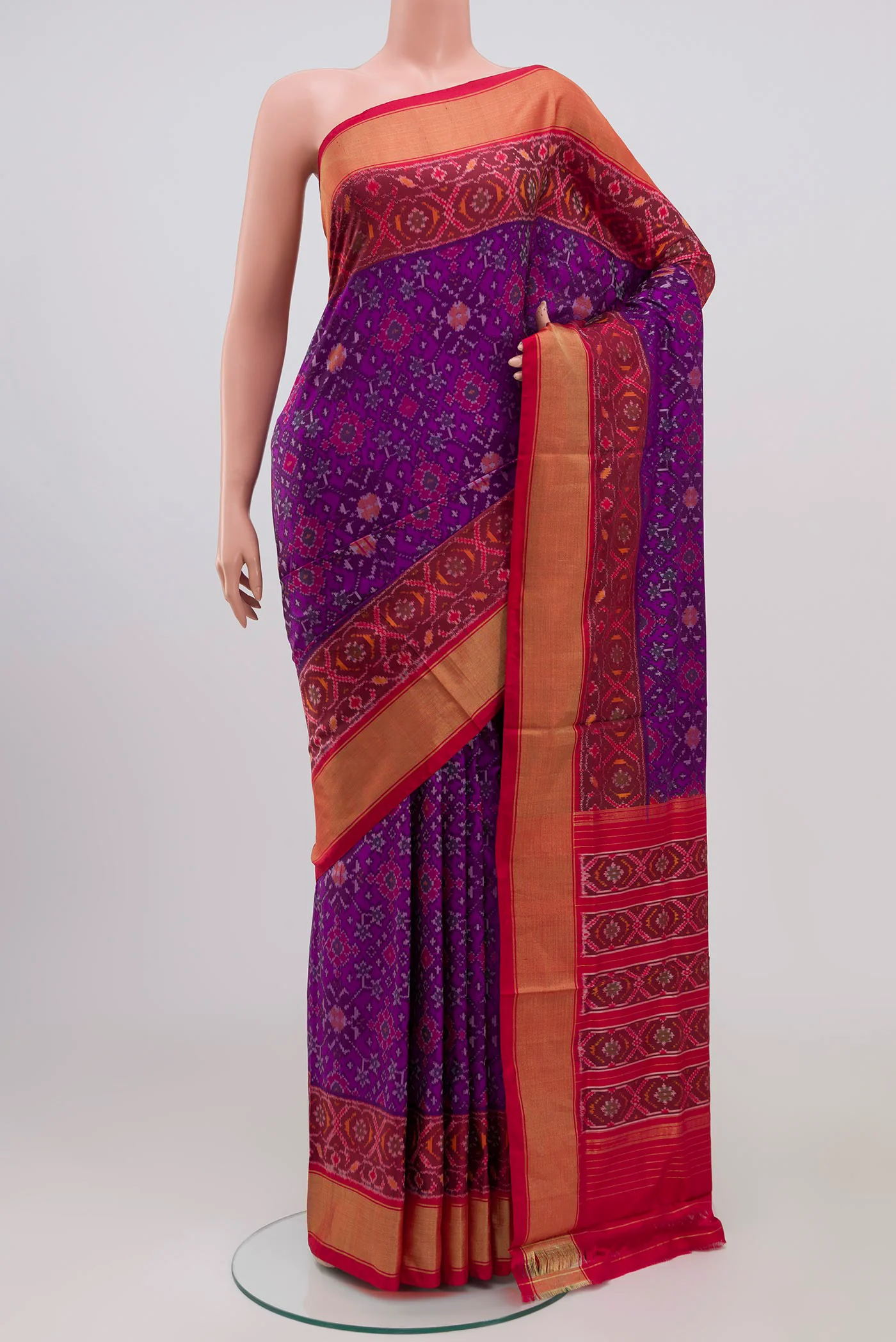 Purple Pochampally Silk Saree