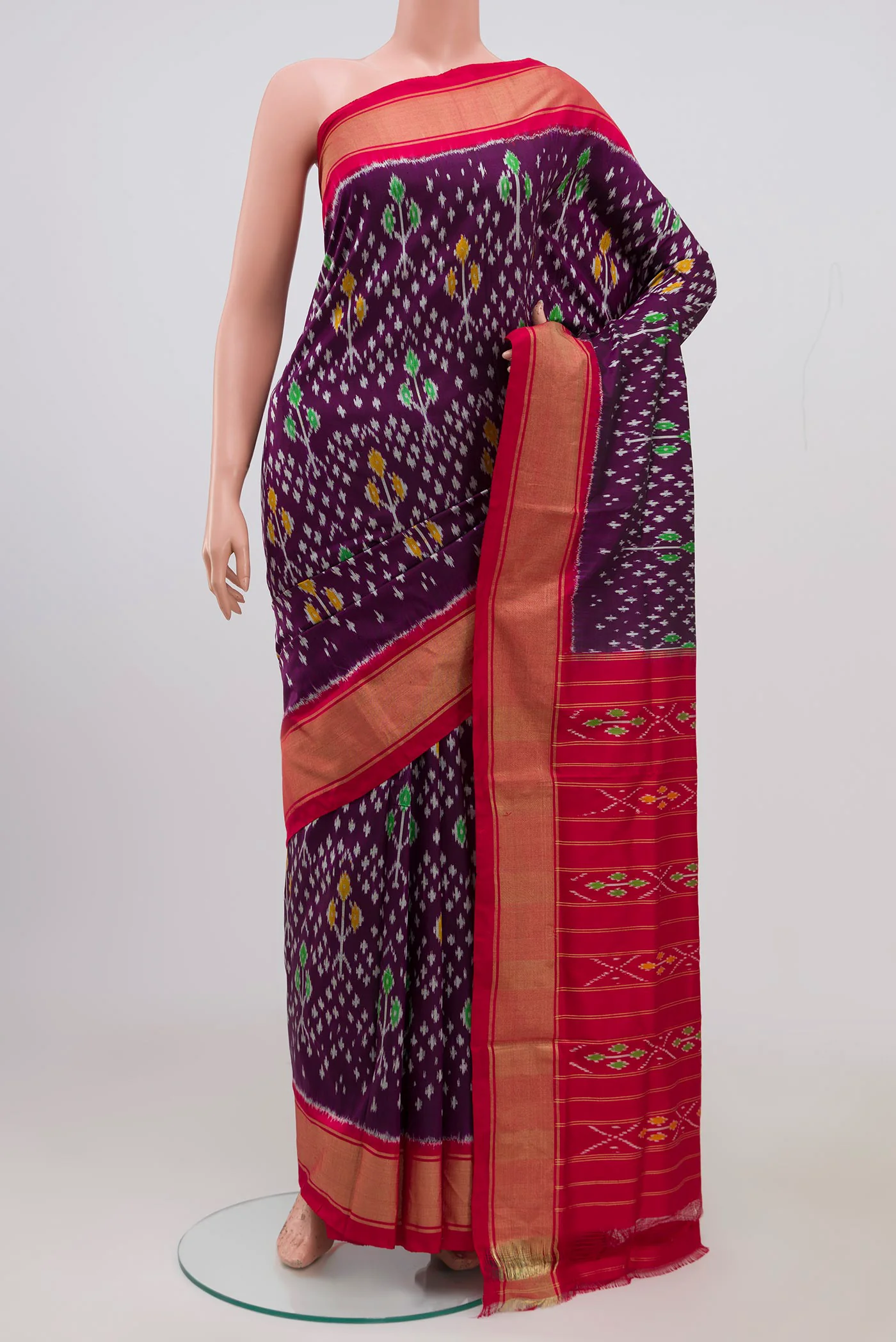 Purple Pochampally Silk Saree