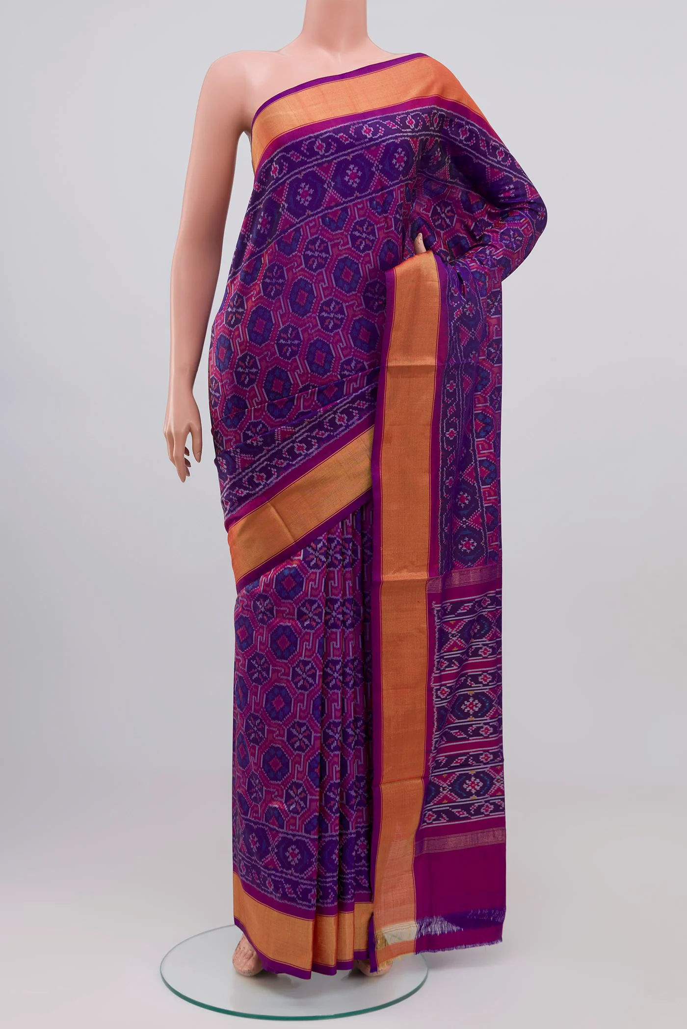 Purple Pochampally Silk Saree