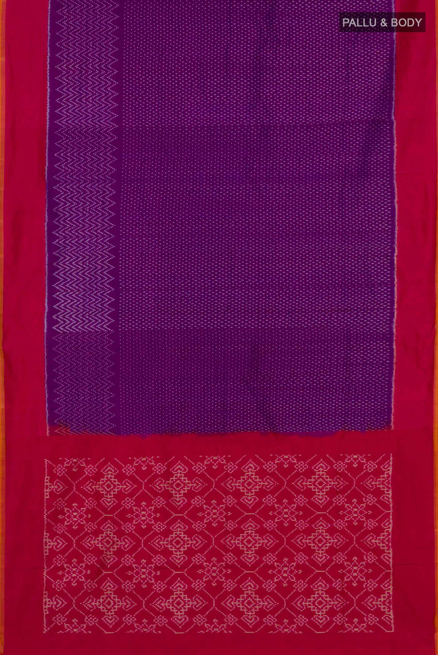 Purple Pochampally Silk Saree - Image 5