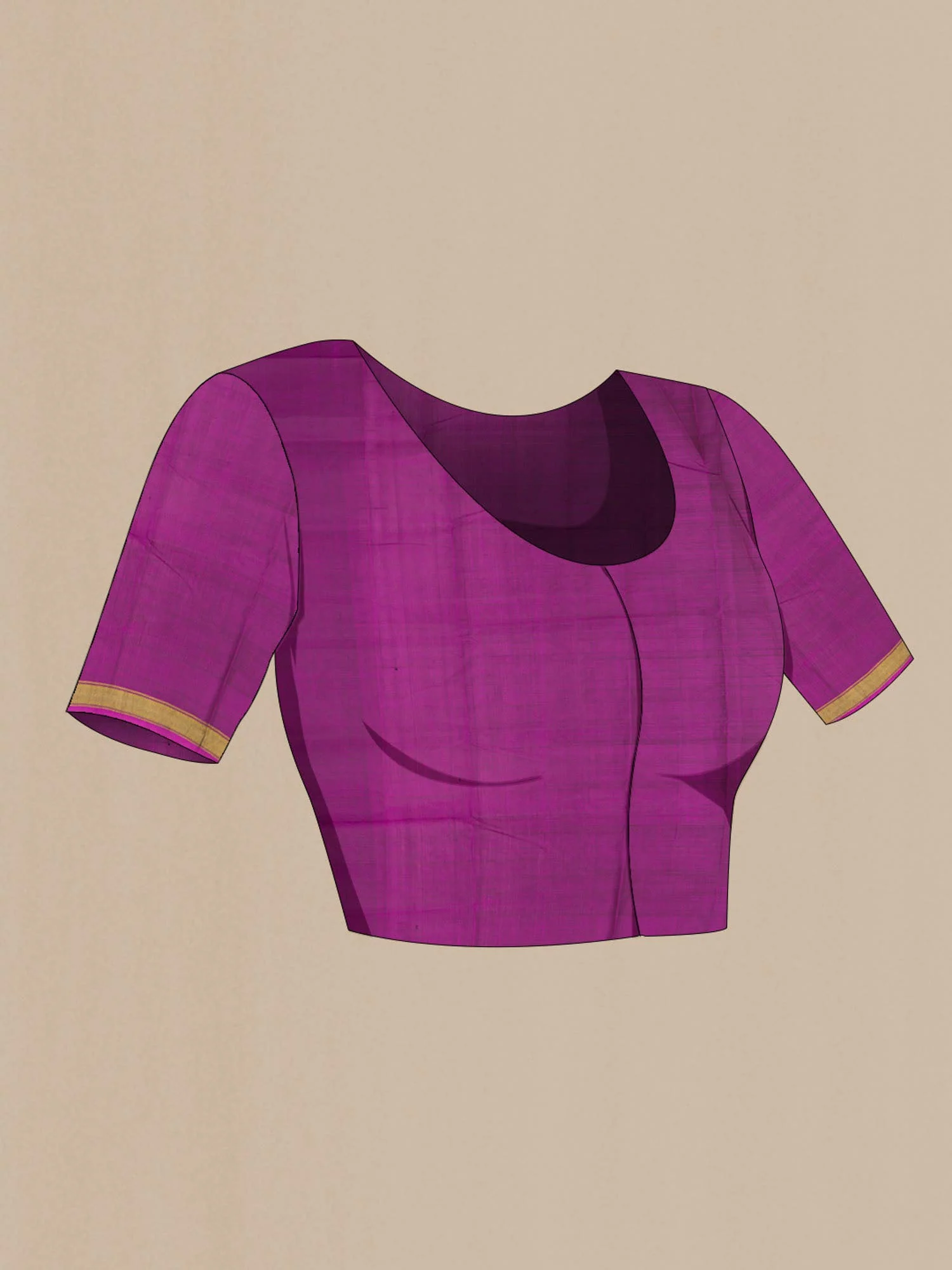 Purple Pochampally Silk Saree - Image 7