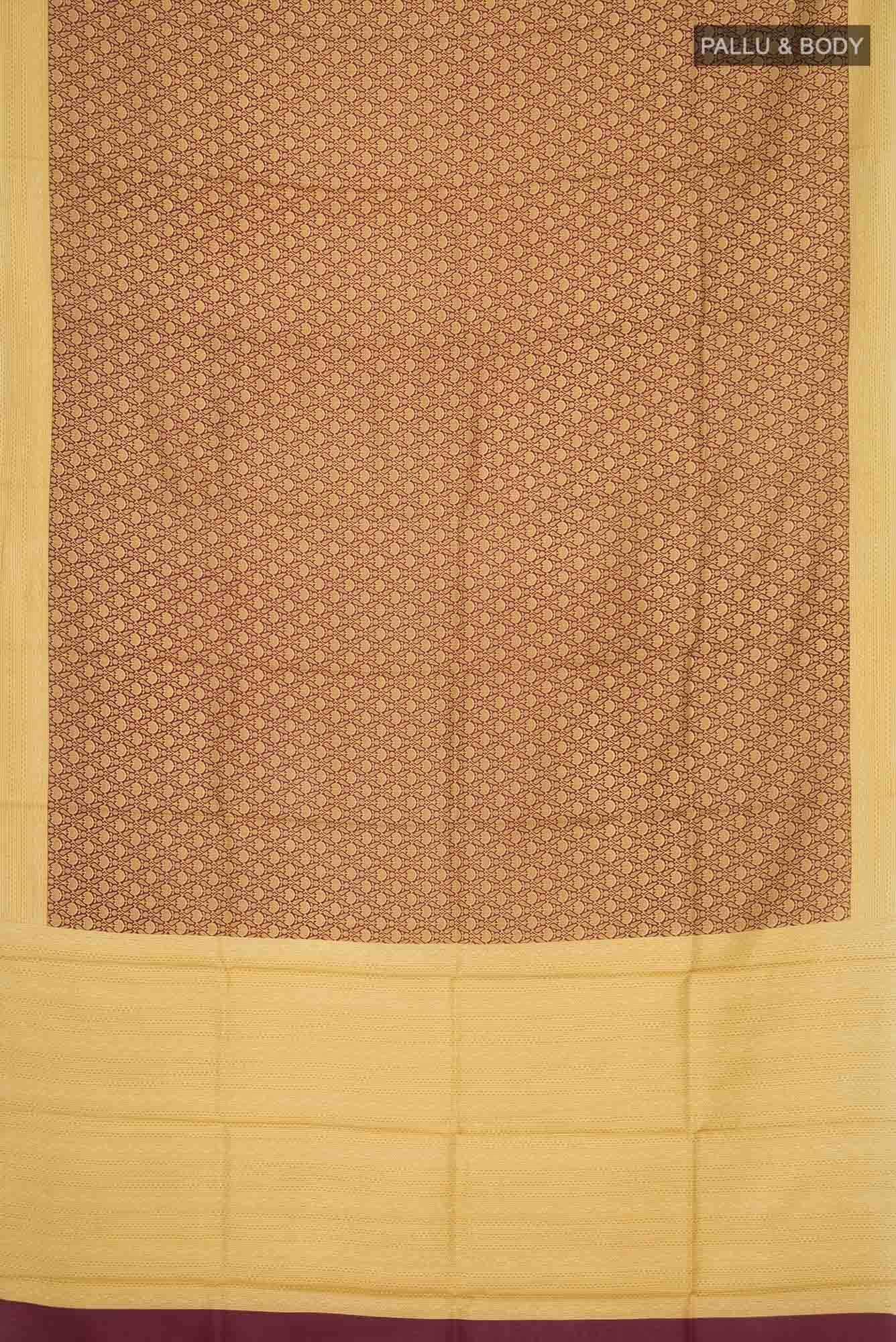 Purple Printed Silk Saree - Image 3