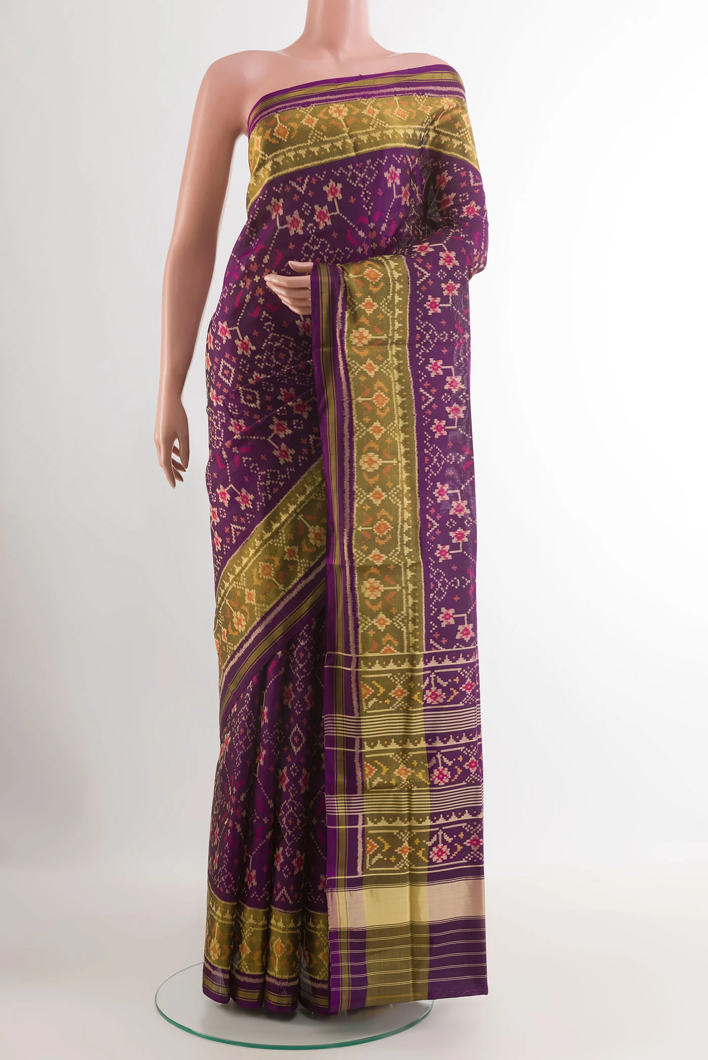 Purple Rajkot Patola Silk Saree