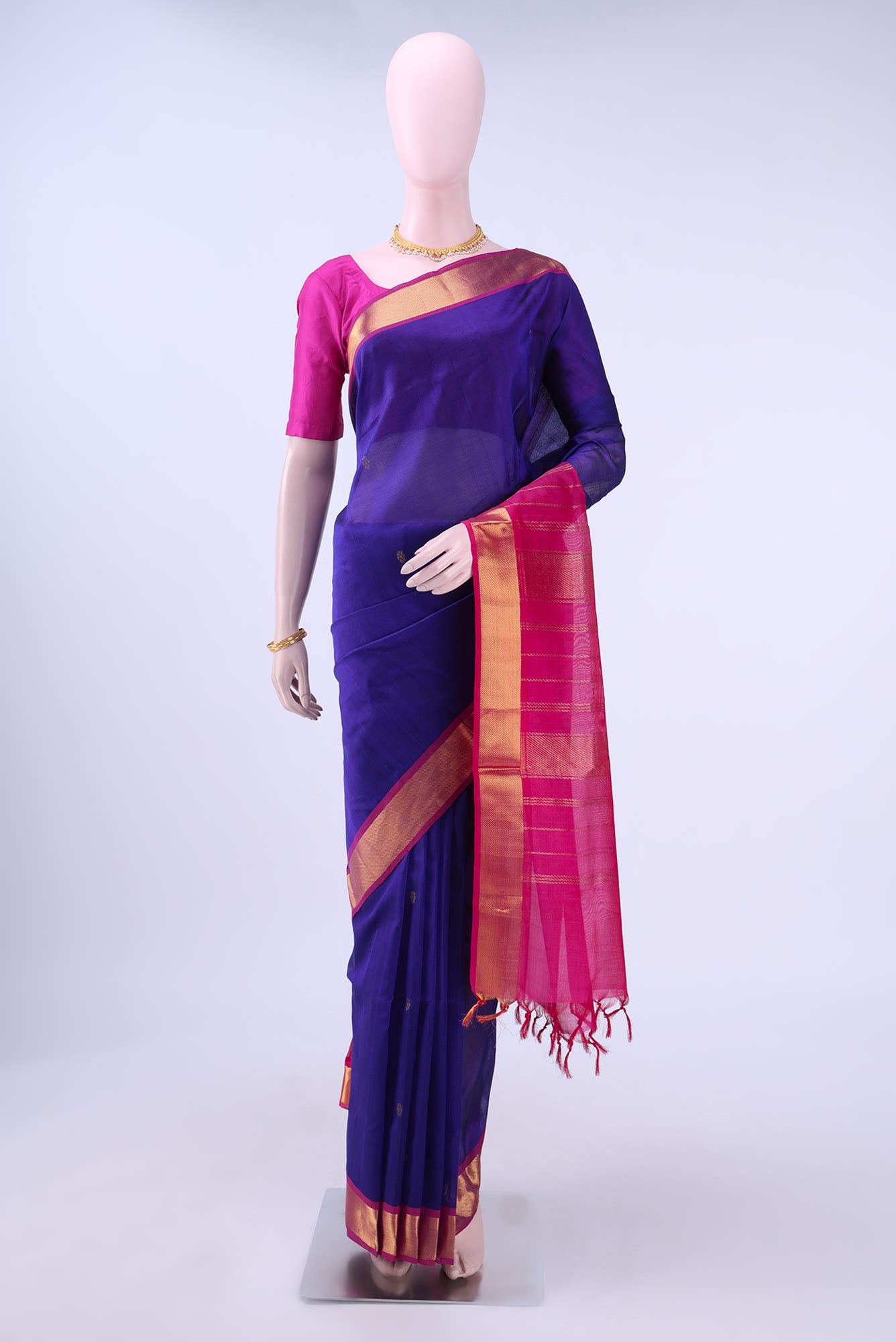 Purple Silk Cotton Saree