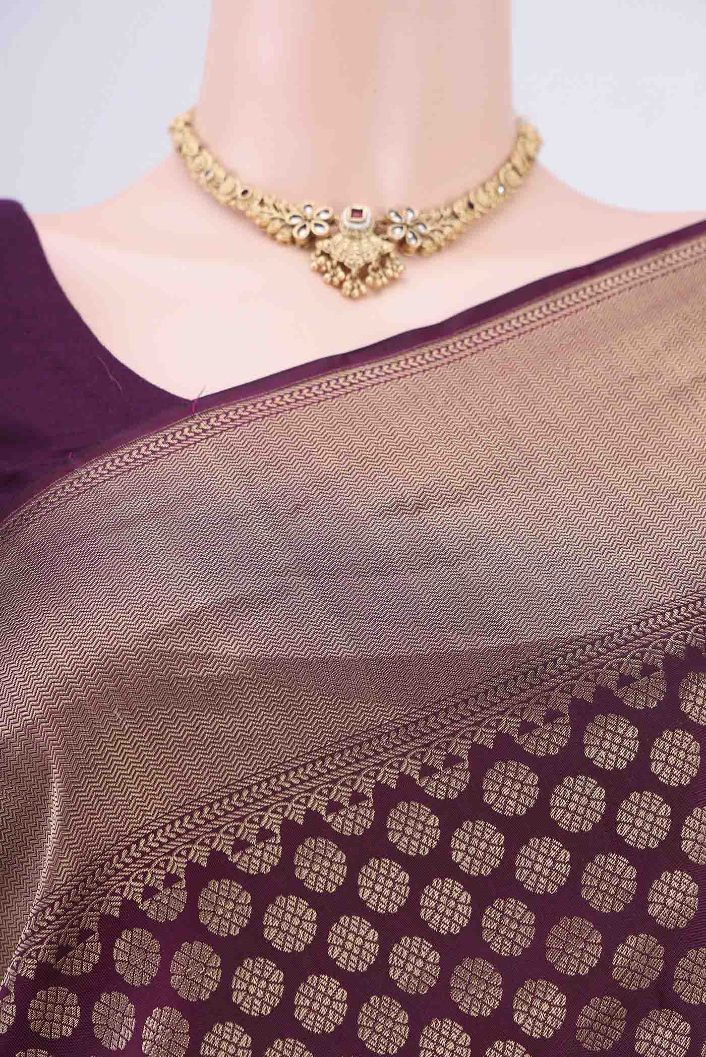 Purple Soft Silk Saree - Image 2