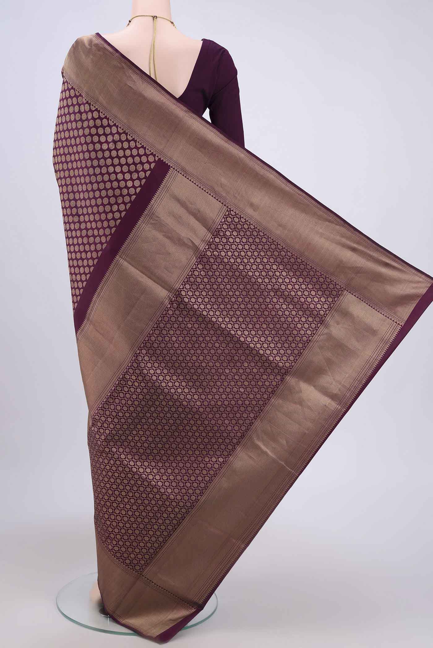 Purple Soft Silk Saree - Image 3