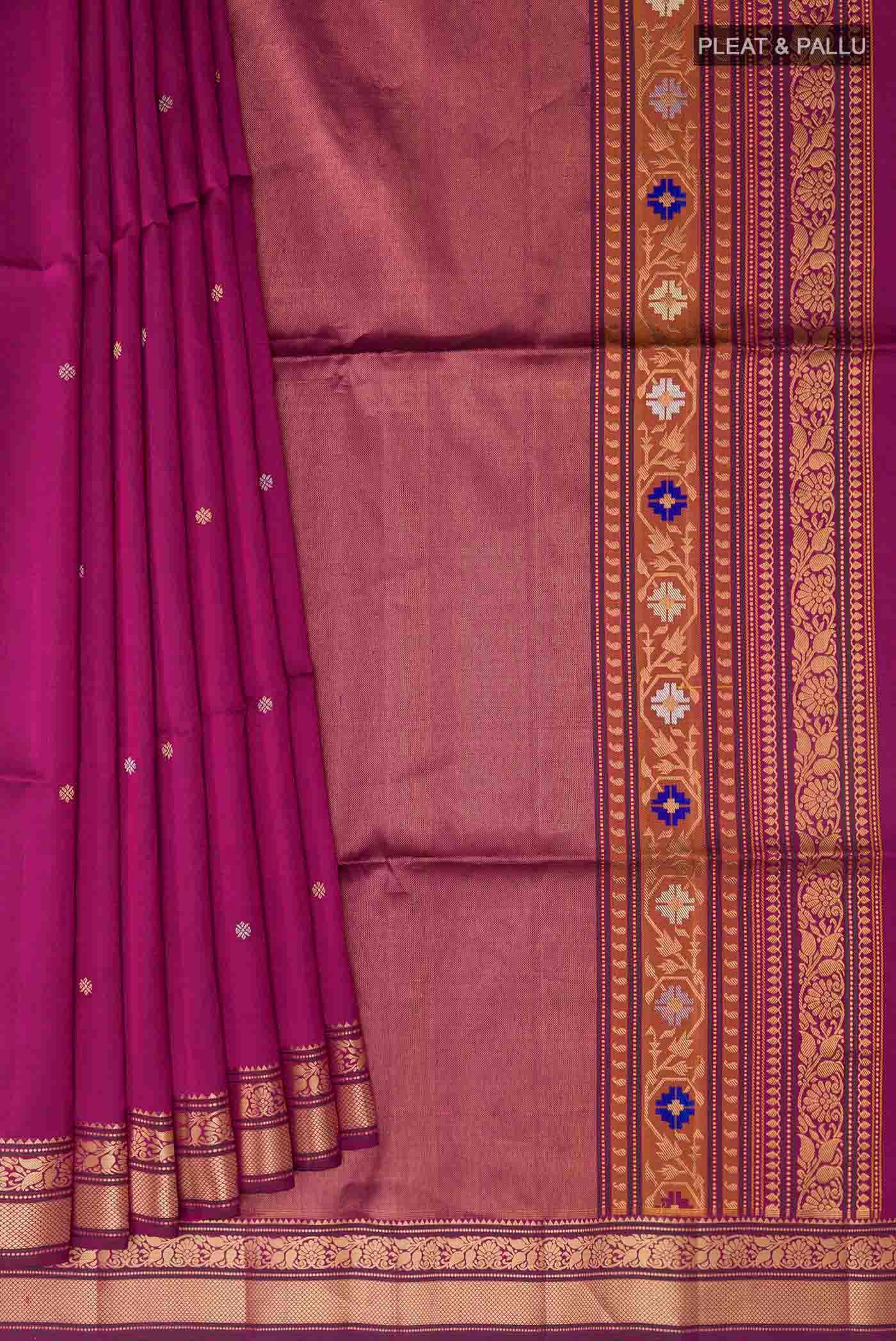 Purple Soft Silk Saree - Image 4