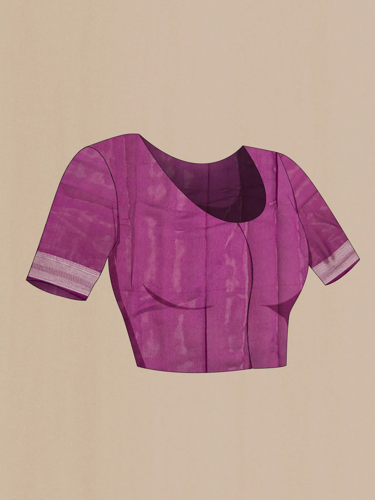 Purple Tissue Silk Saree - Image 2