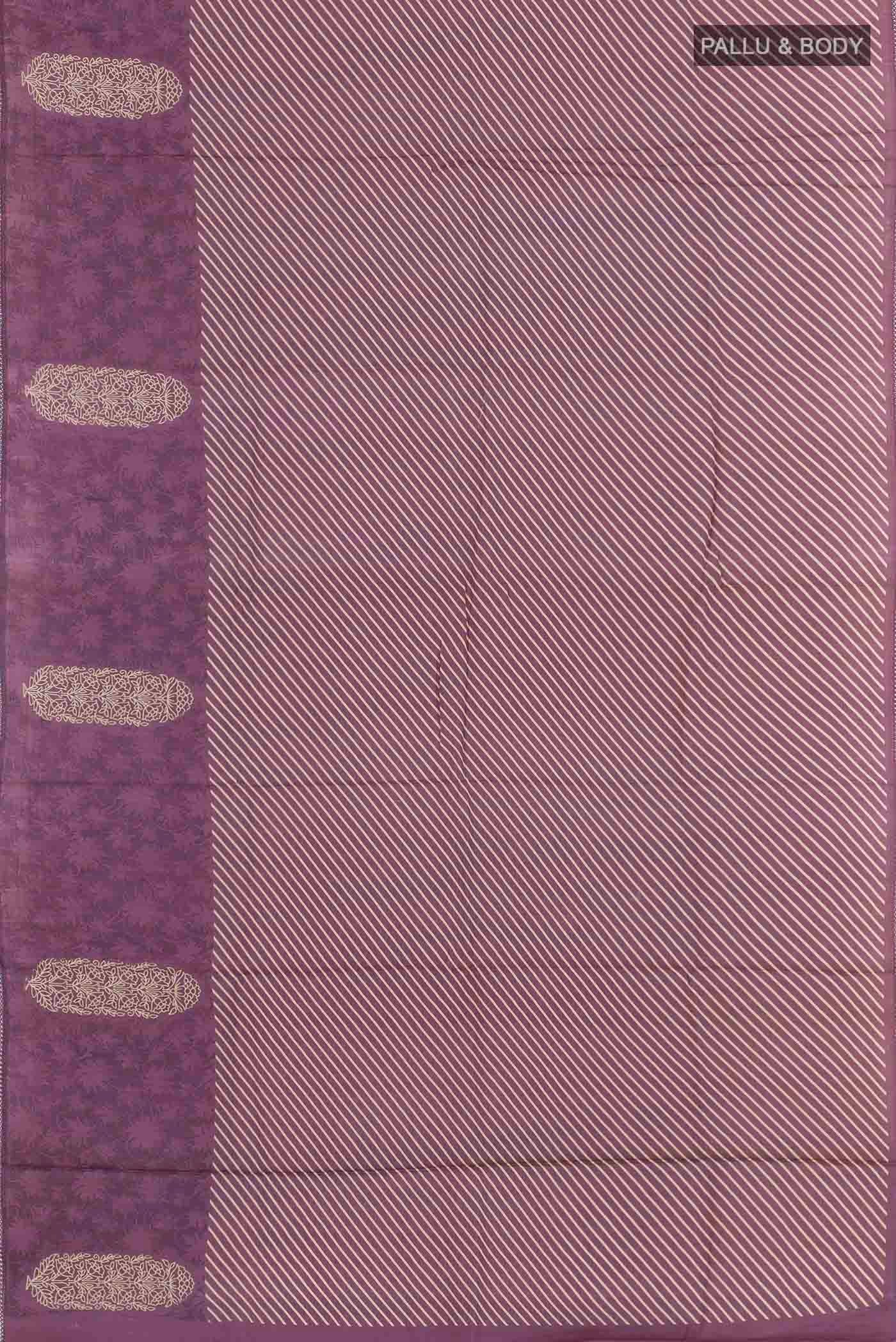 Lavender Tussar Silk Saree - Image 3