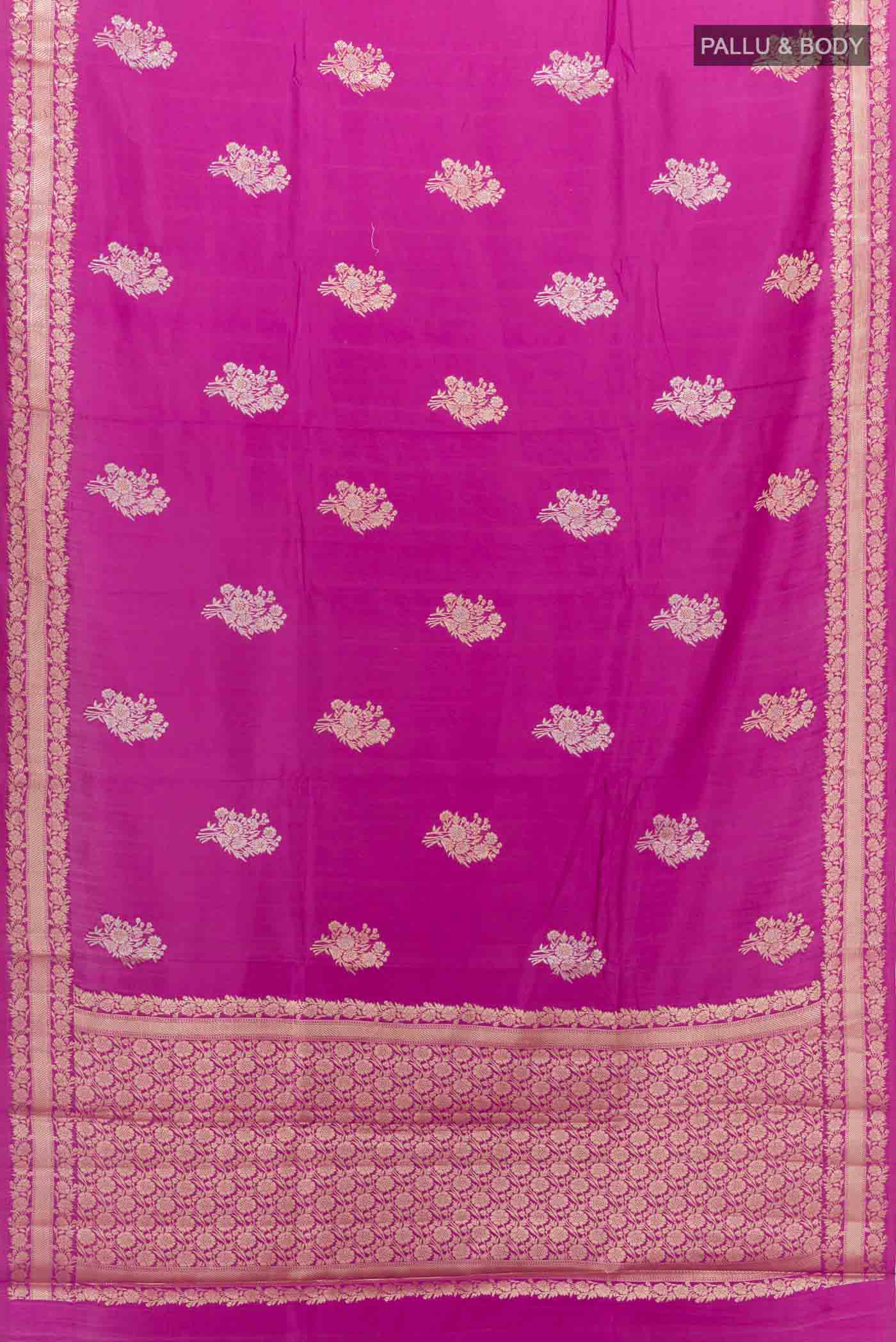 Purple Tussar Silk Saree - Image 4