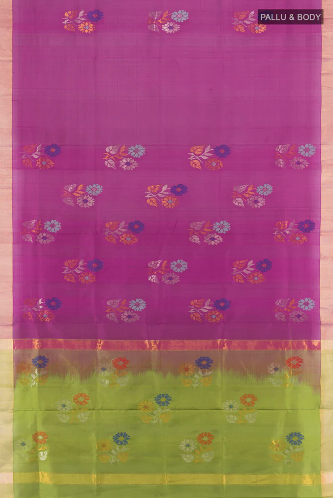 Purple Uppada Silk Saree - Image 5
