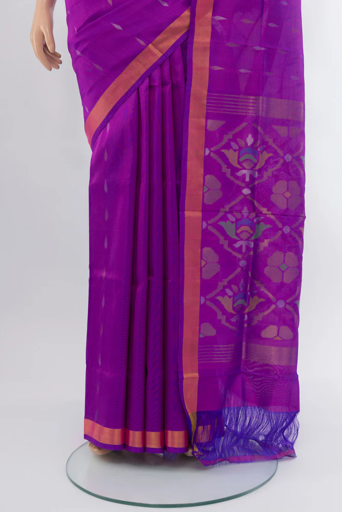 Purple Uppada Silk Saree - Image 3
