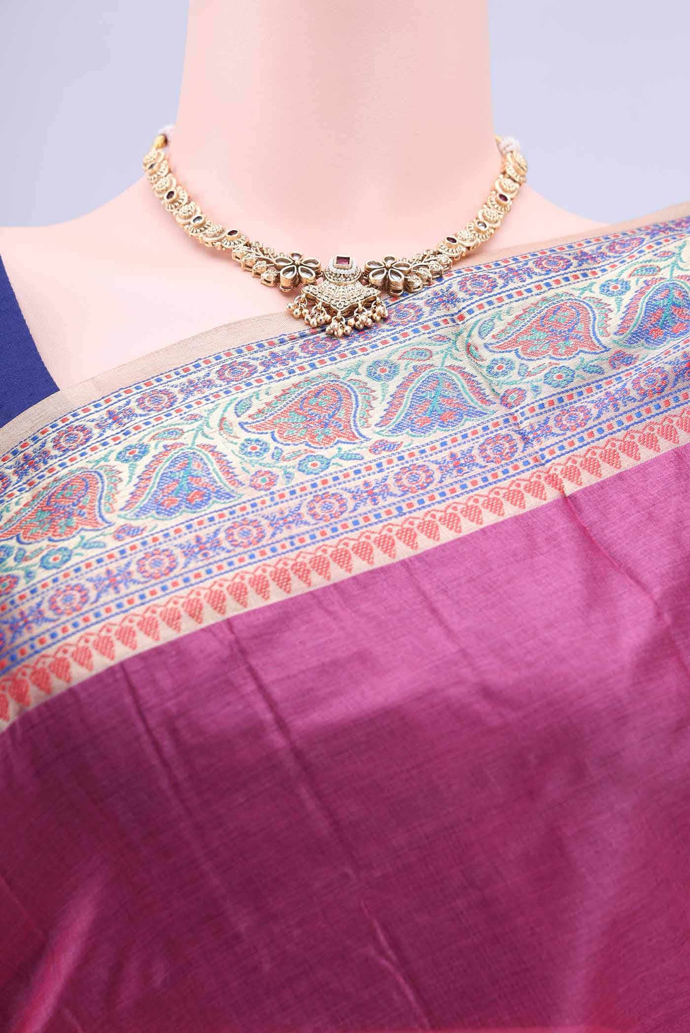 Rani Pink Banarasi Silk Saree - Image 3