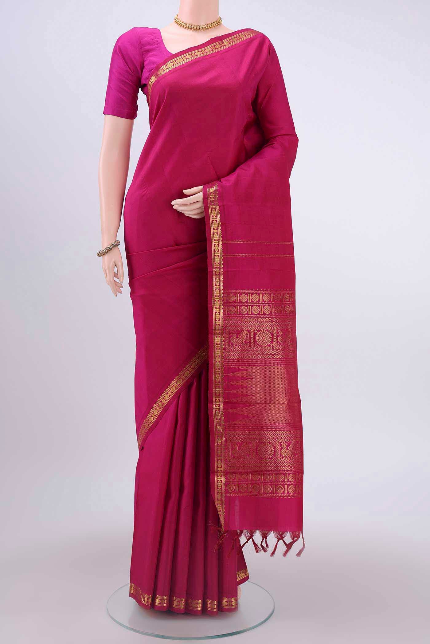Rani Pink Dual Tone Kanchipuram Saree