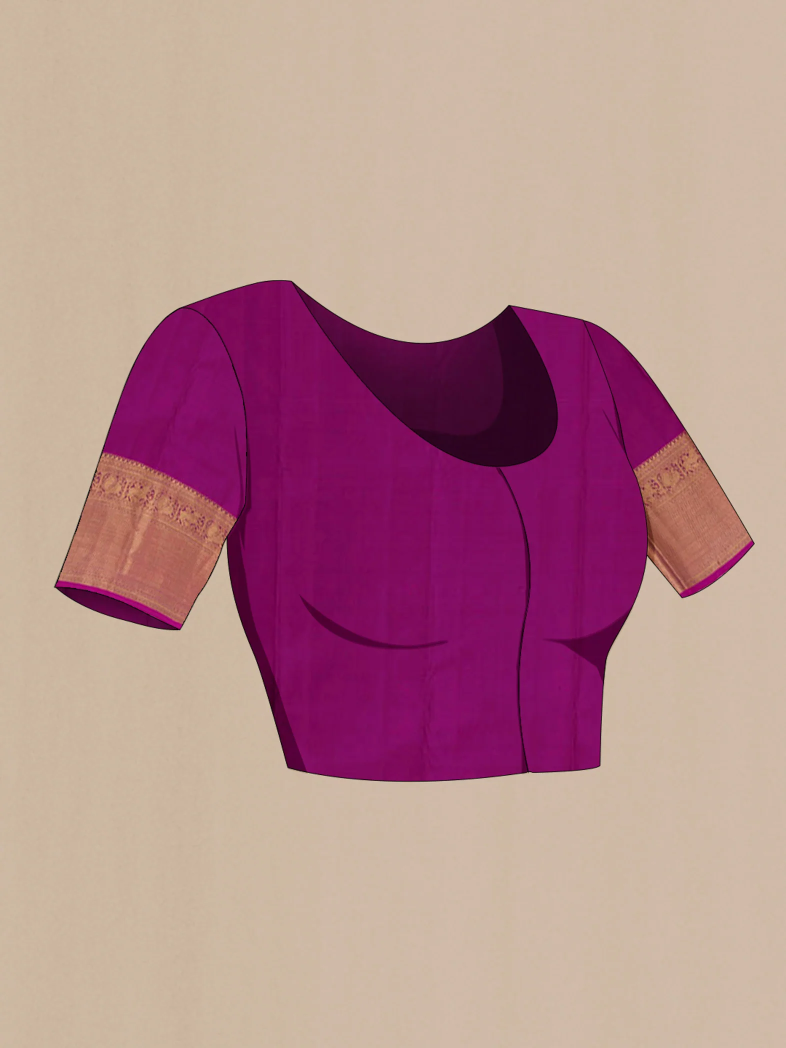 Purple Kanchipuram Silk Saree - Image 2