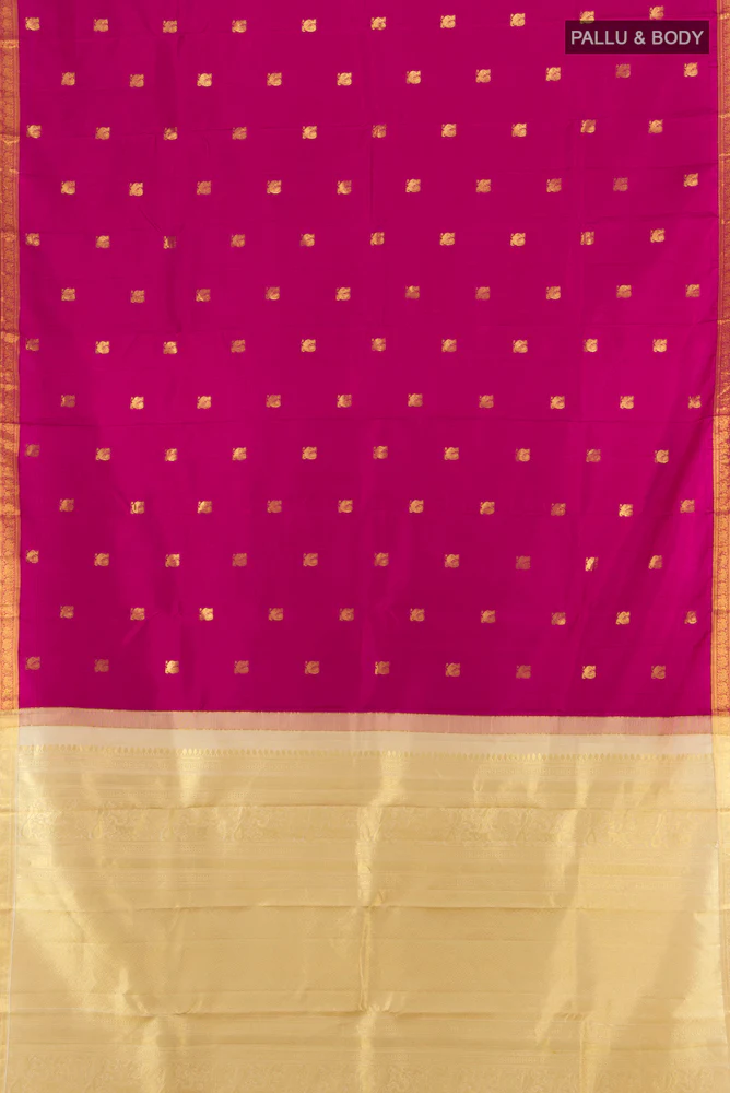 Rani Pink Kanchipuram Silk Saree - Image 5