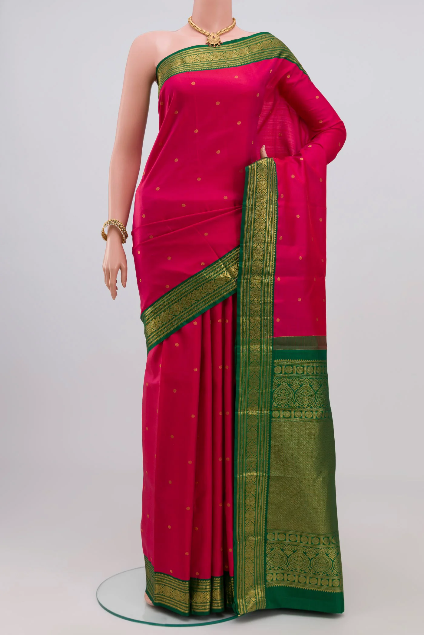 Pink Kanjivaram Silk Saree