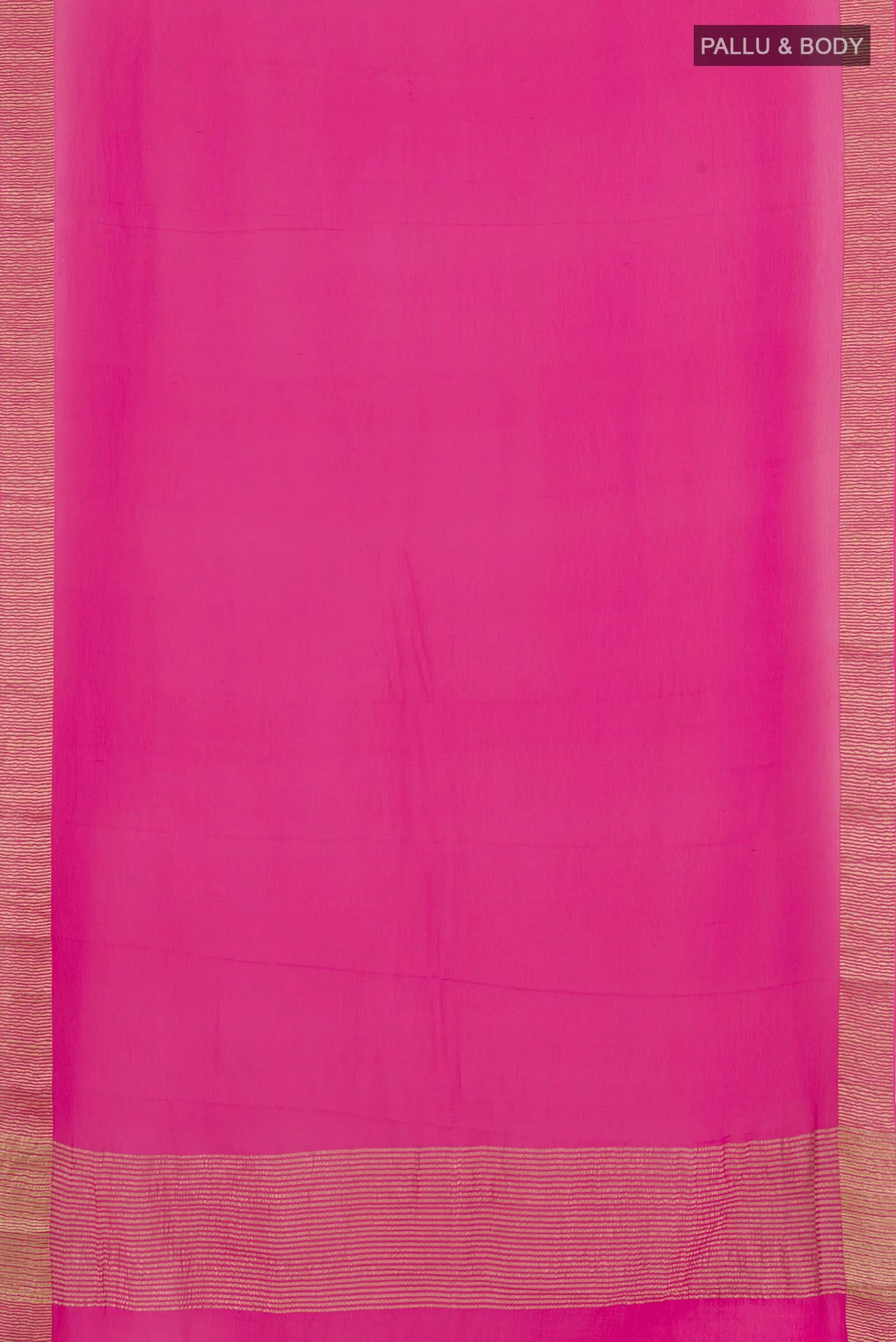 Rani Pink Mysore Chiffon Saree - Image 3