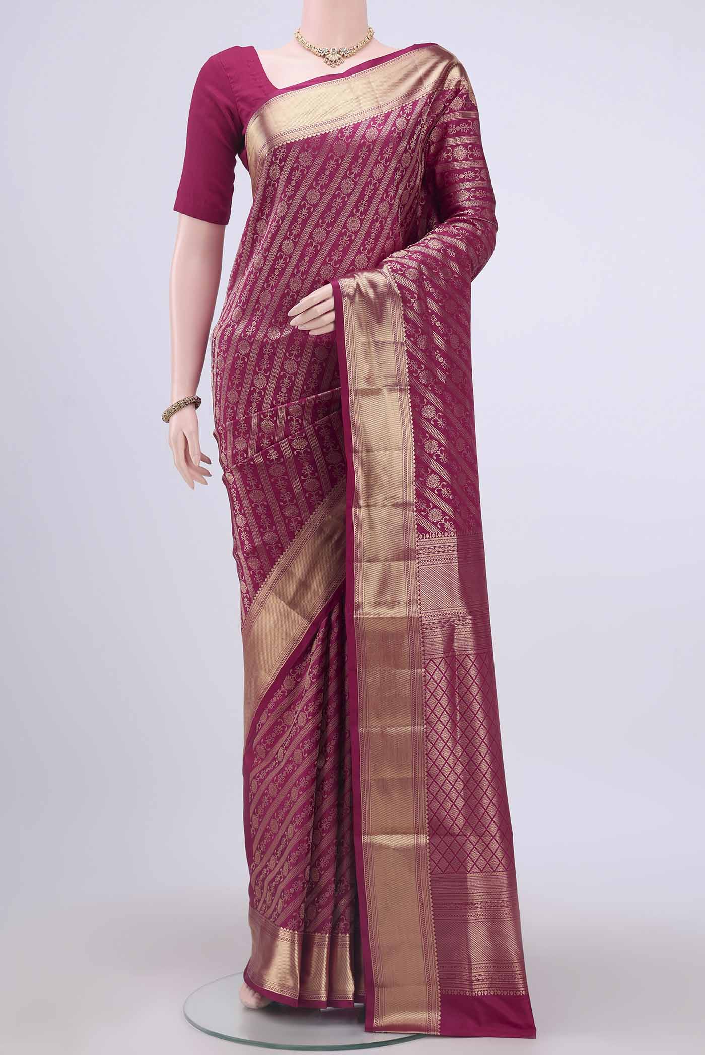 Rani Pink Soft Silk Saree