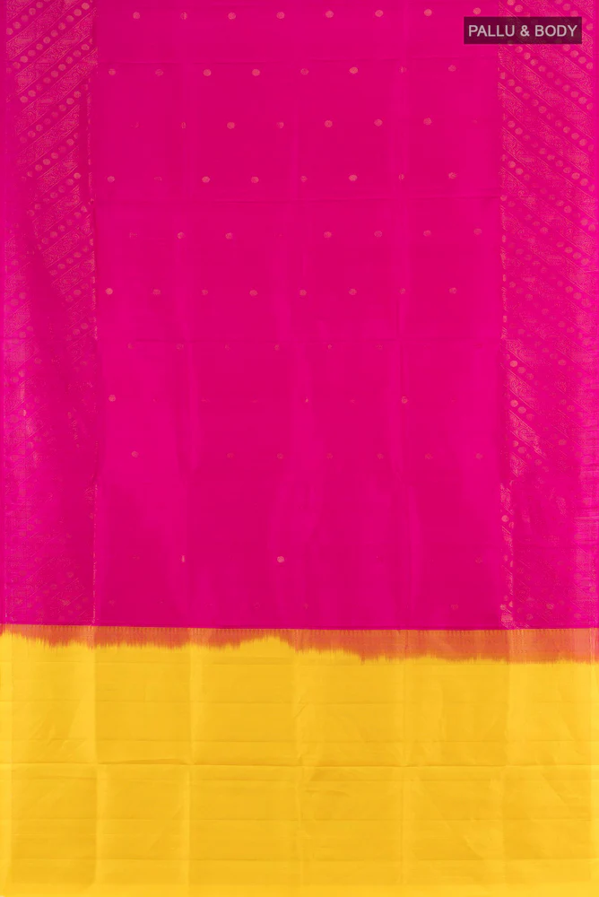 Rani Pink Soft Silk Saree - Image 5