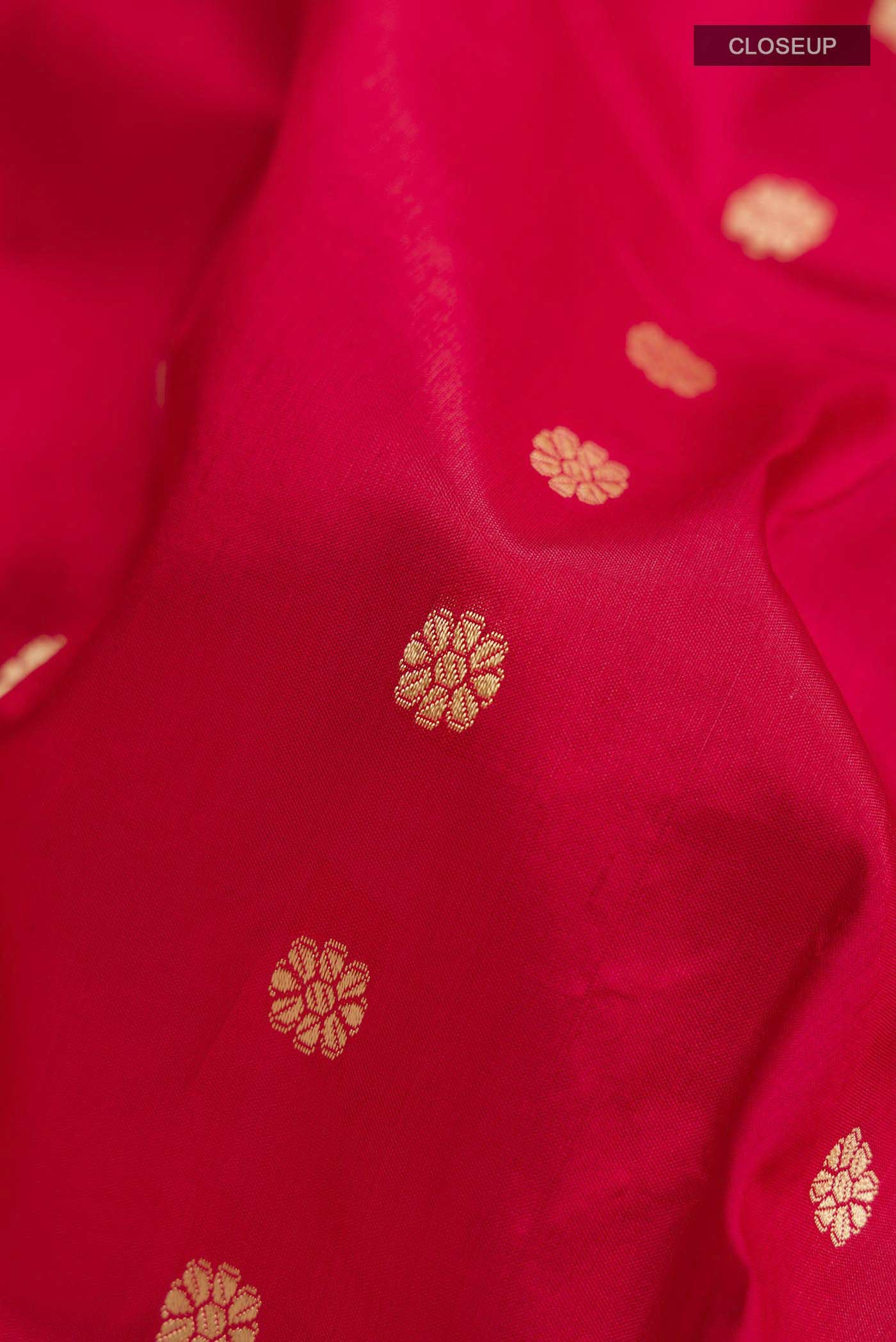 Red Banarasi Katan Silk Saree - Image 2