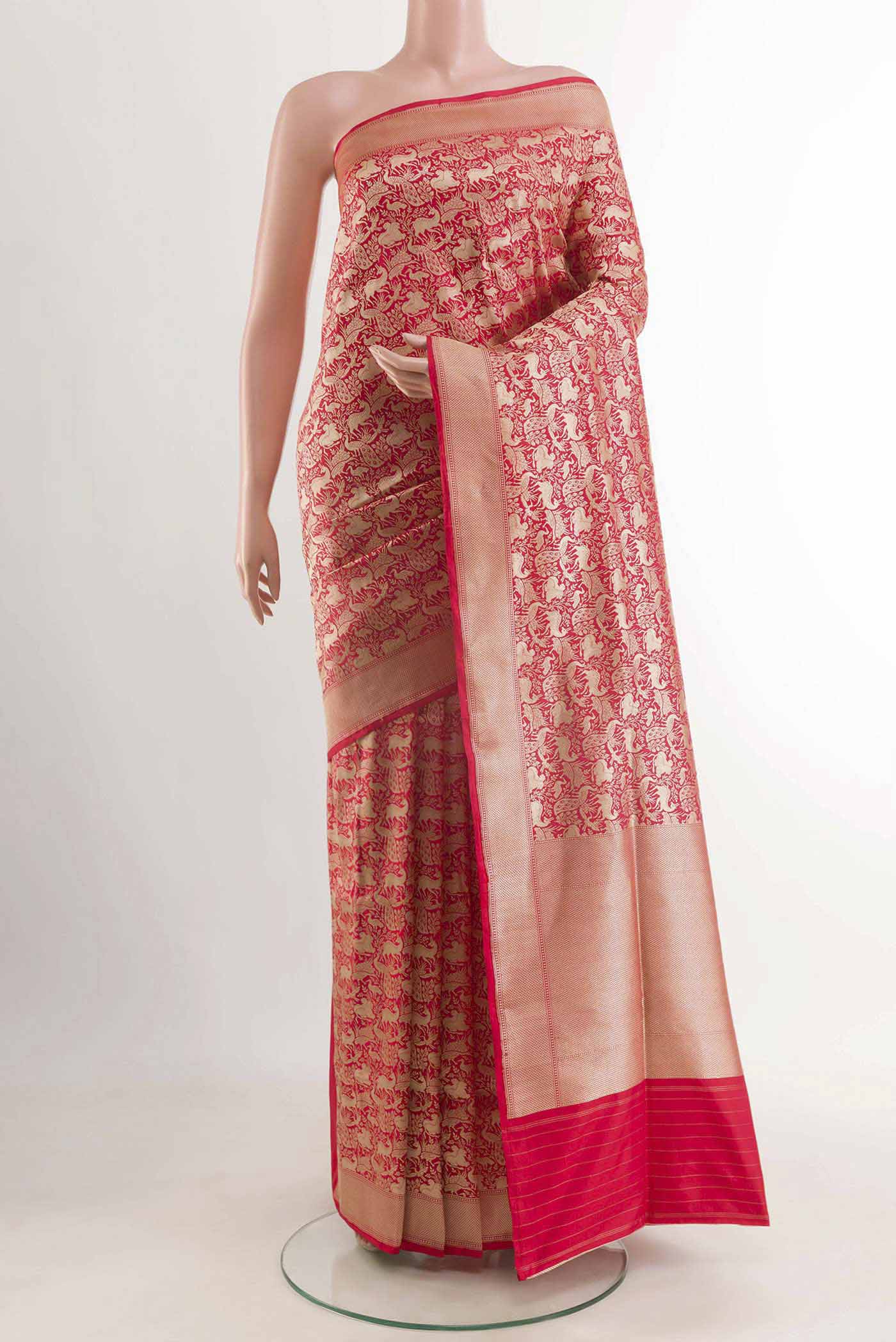 Red Banarasi Silk Saree