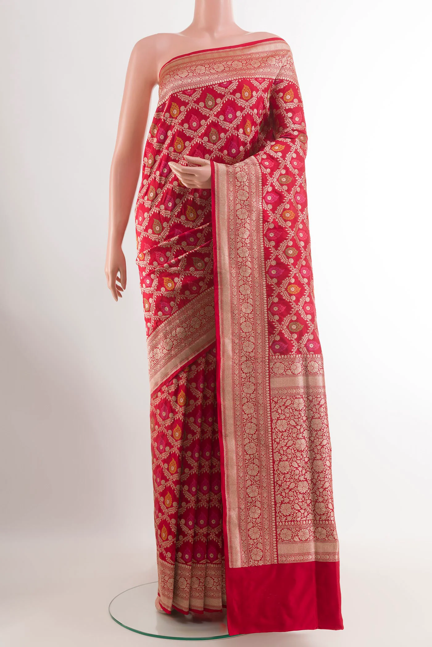 Red Banarasi Silk Saree