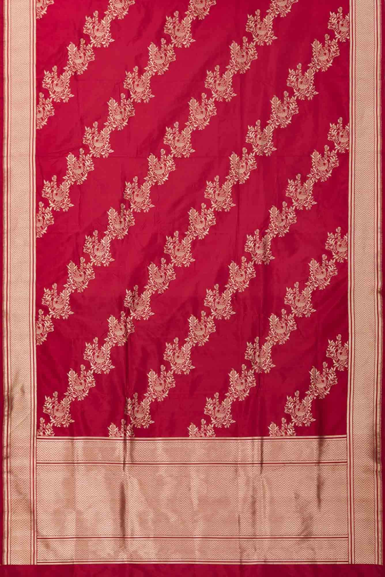 Lekha-Red Banarasi Silk Saree - Image 4