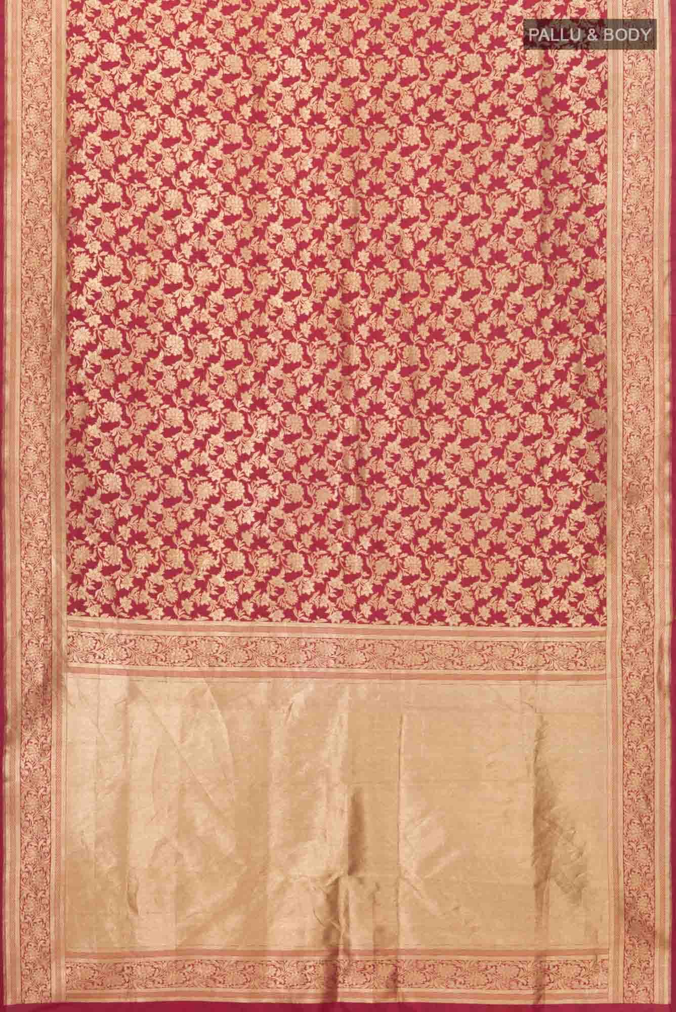Gauhar-Red Banarasi Silk Saree - Image 5