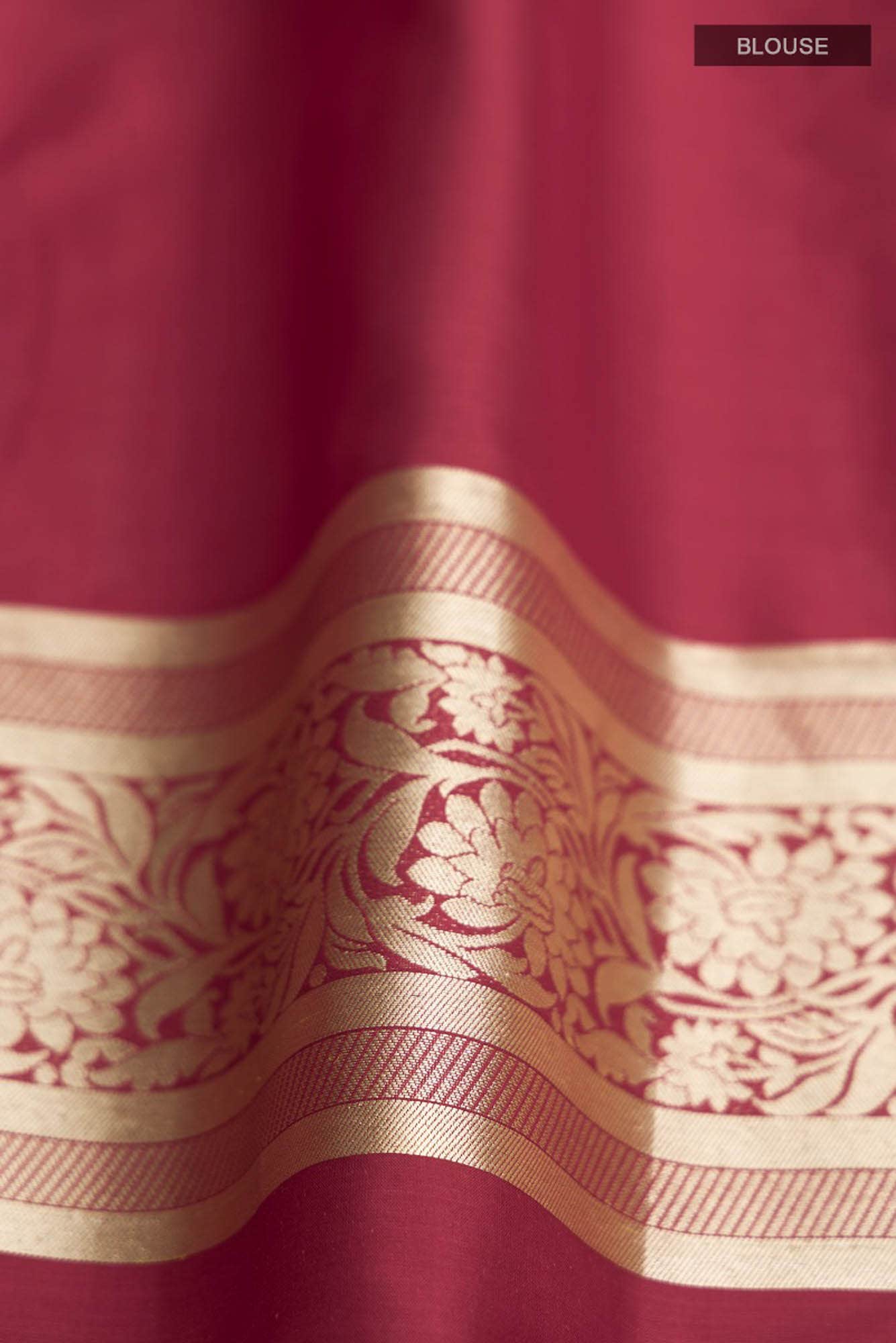Gauhar-Red Banarasi Silk Saree - Image 7