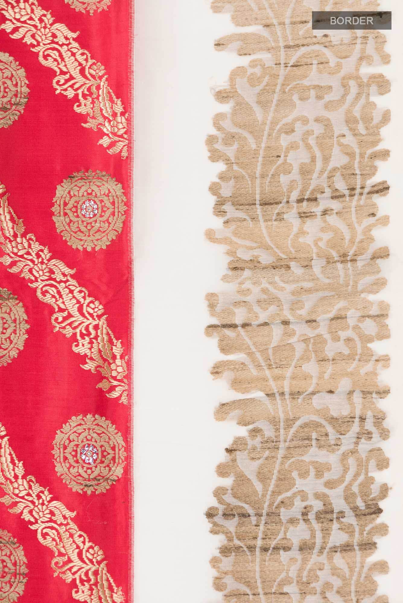 Red Banarasi Silk Saree - Image 6
