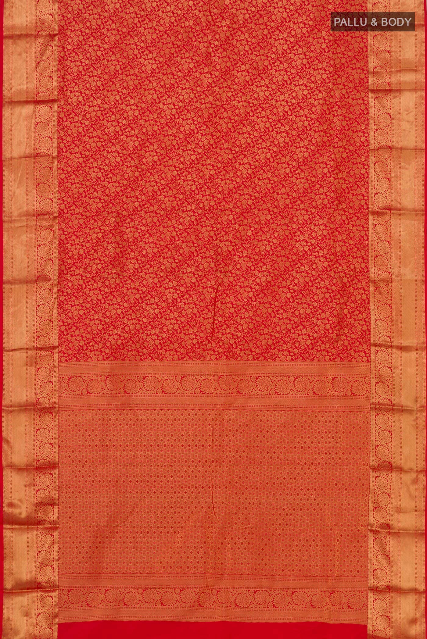 Red Bangalore Silk Saree - Image 5