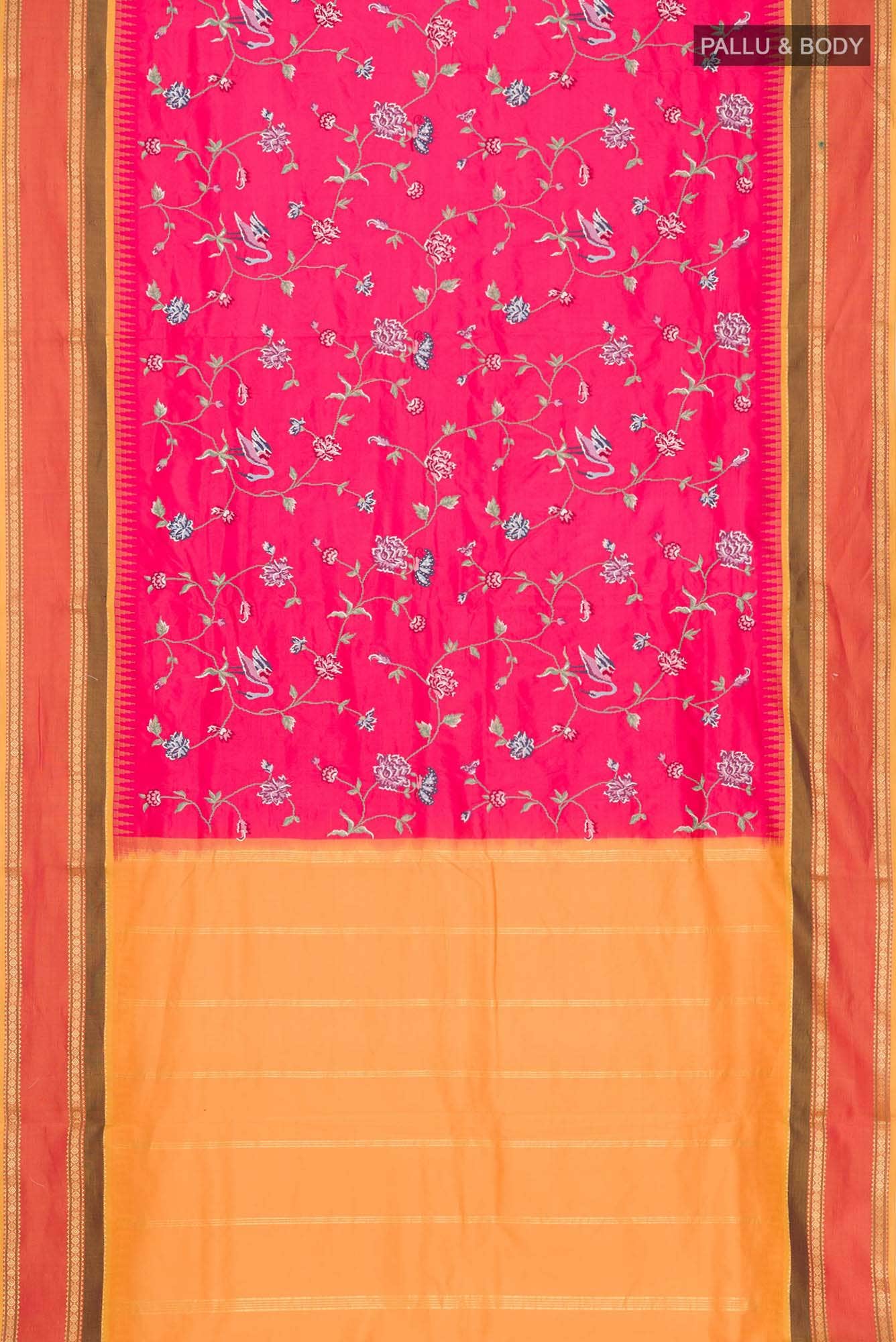 Red Bangalore Silk Saree - Image 4