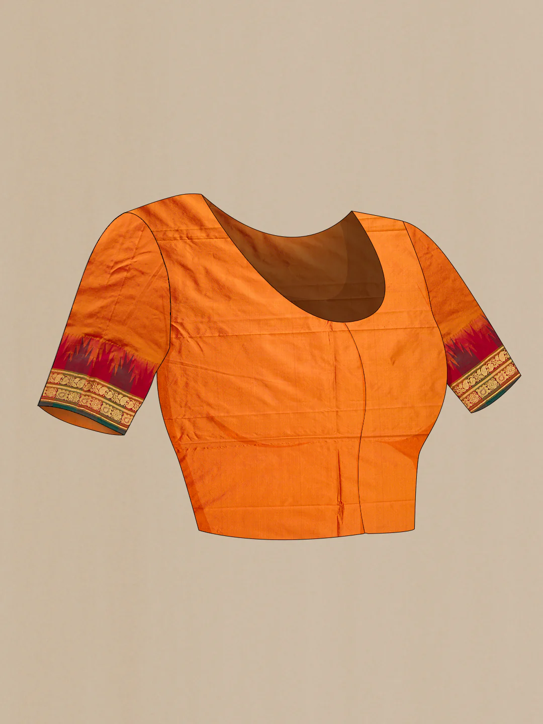 Red Bangalore Silk Saree - Image 5