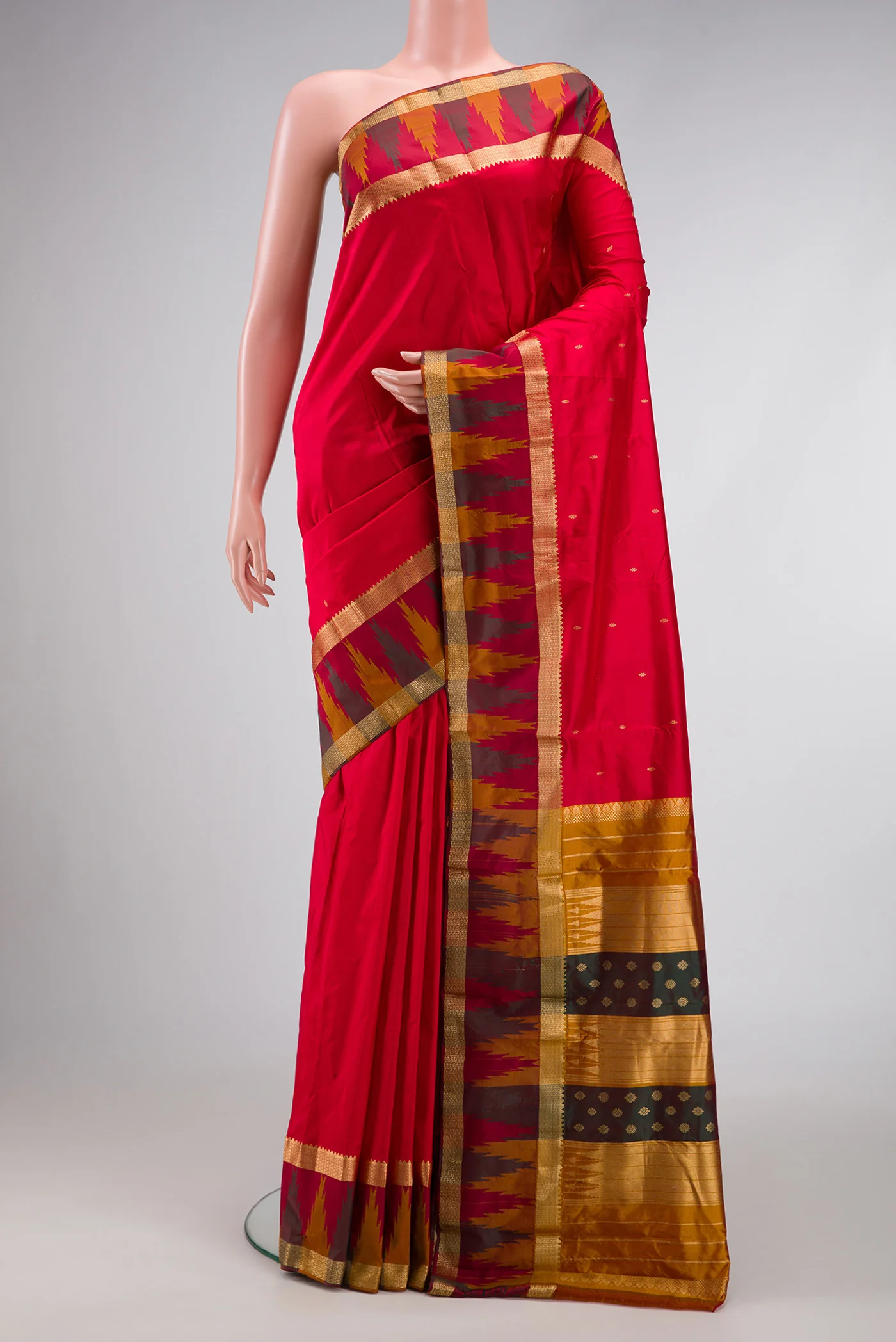 Red Bangalore Silk Saree