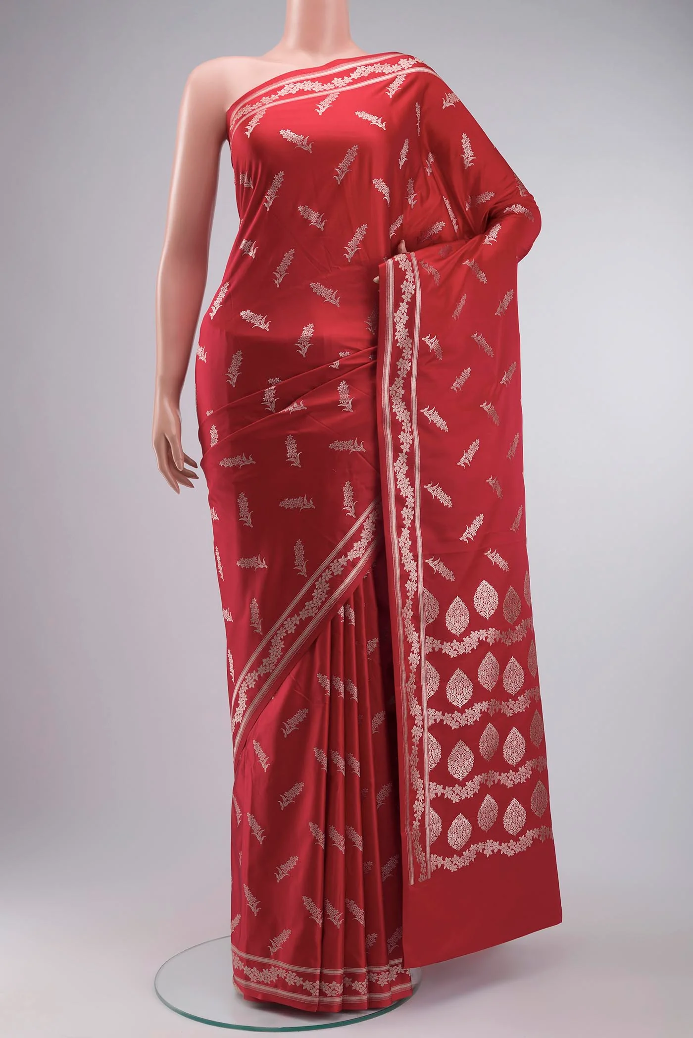 Red Blended Banarasi Silk Saree