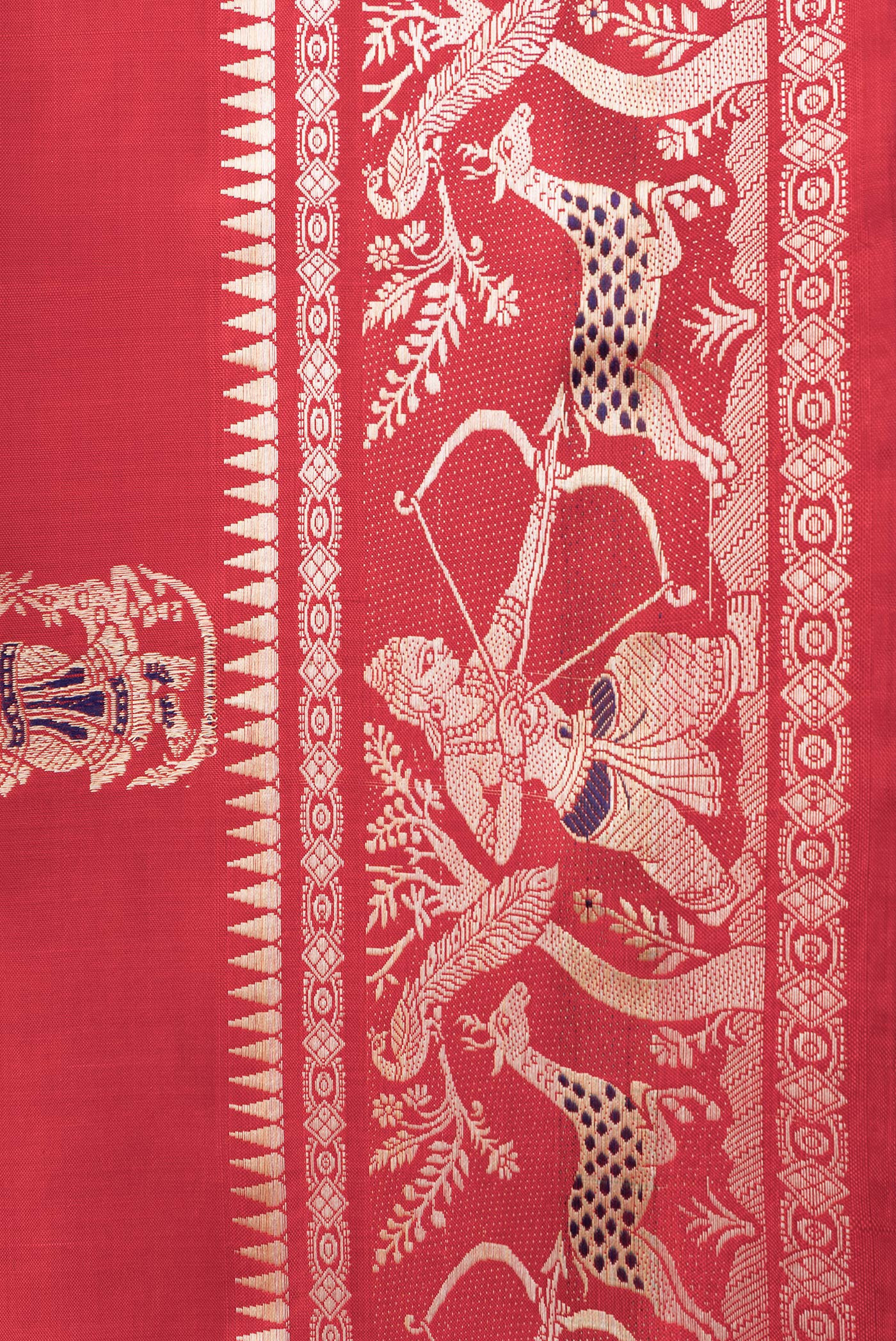 Red Baluchari Silk Saree - Image 3