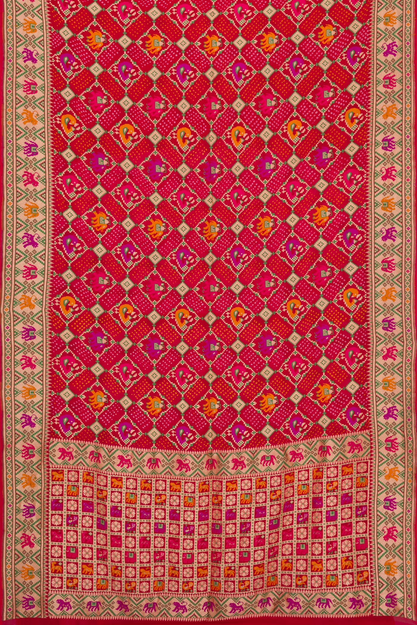 Red Banarasi Georgette Saree - Image 6