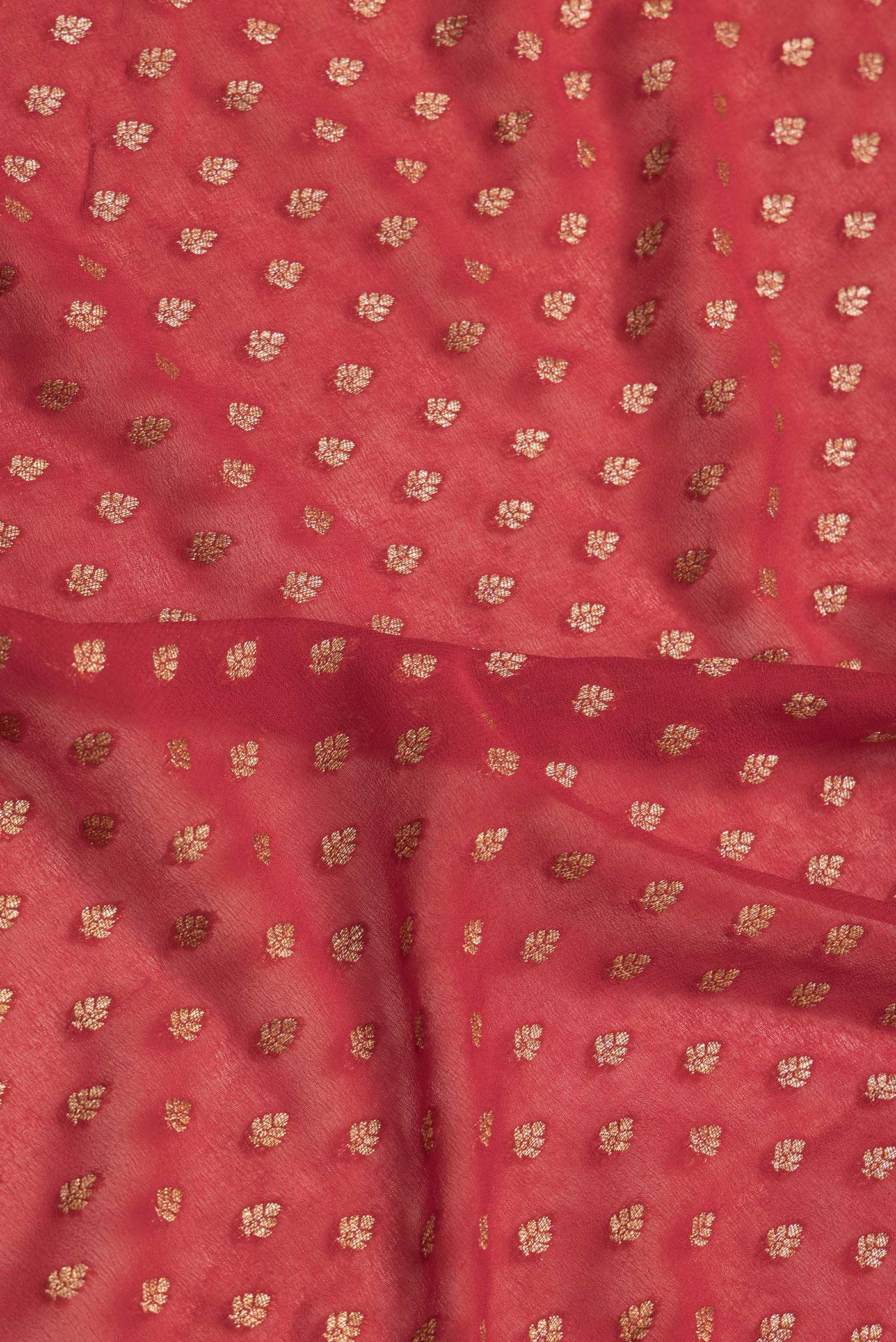 Red Banarasi Georgette Saree - Image 2